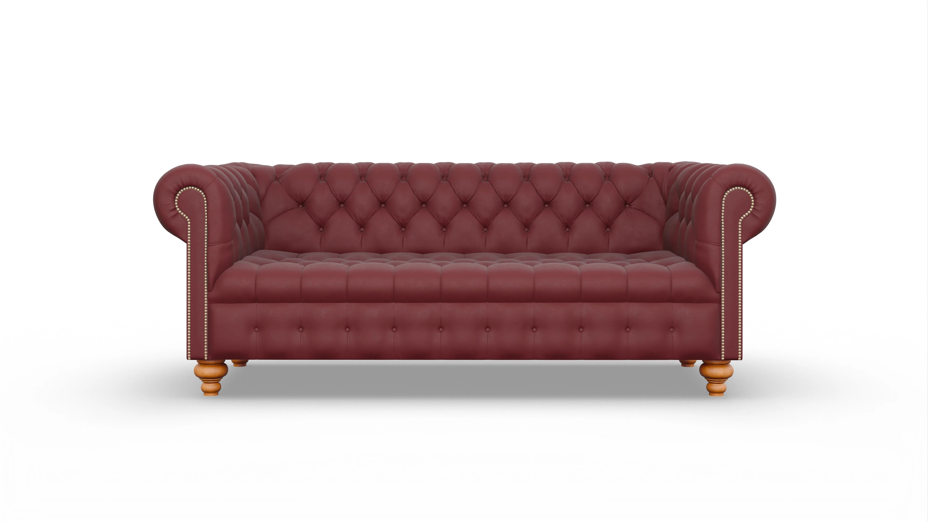 Victorian Chesterfield Sofa Liberty Ansicht des Produktes Liberty 3,5-Sitzer in Leder rot