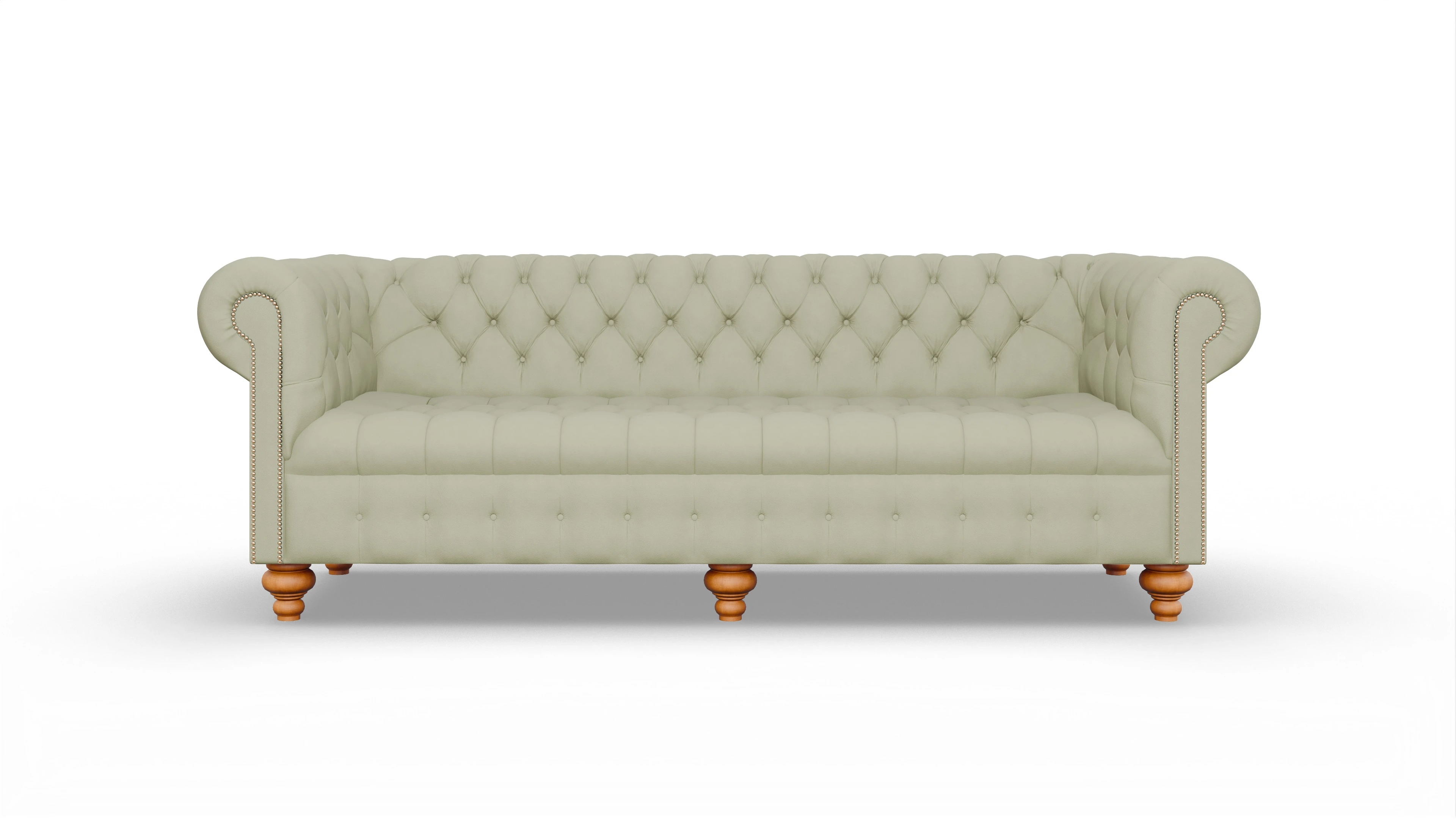 Victorian Chesterfield Sofa Liberty Ansicht des Produktes Liberty 4-Sitzer in Leder grün