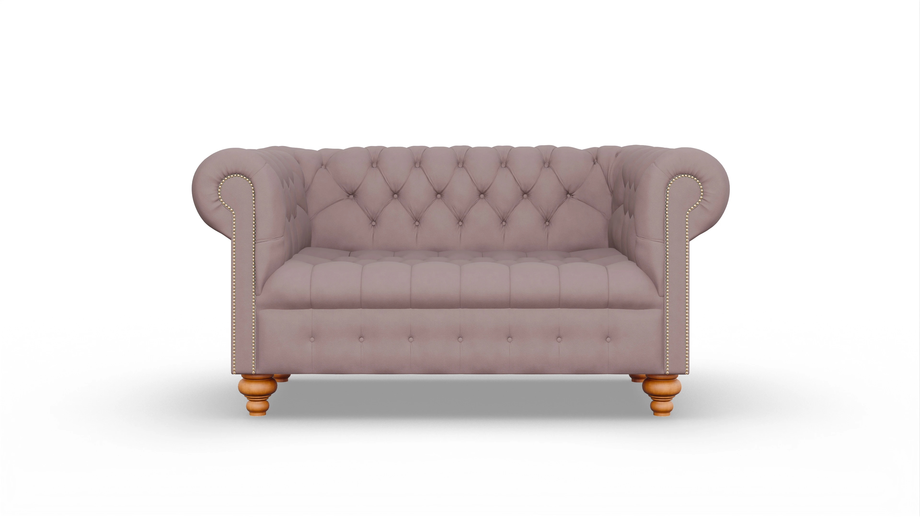 Victorian Chesterfield Sofa Liberty Ansicht des Produktes Liberty 2-Sitzer in Leder rot