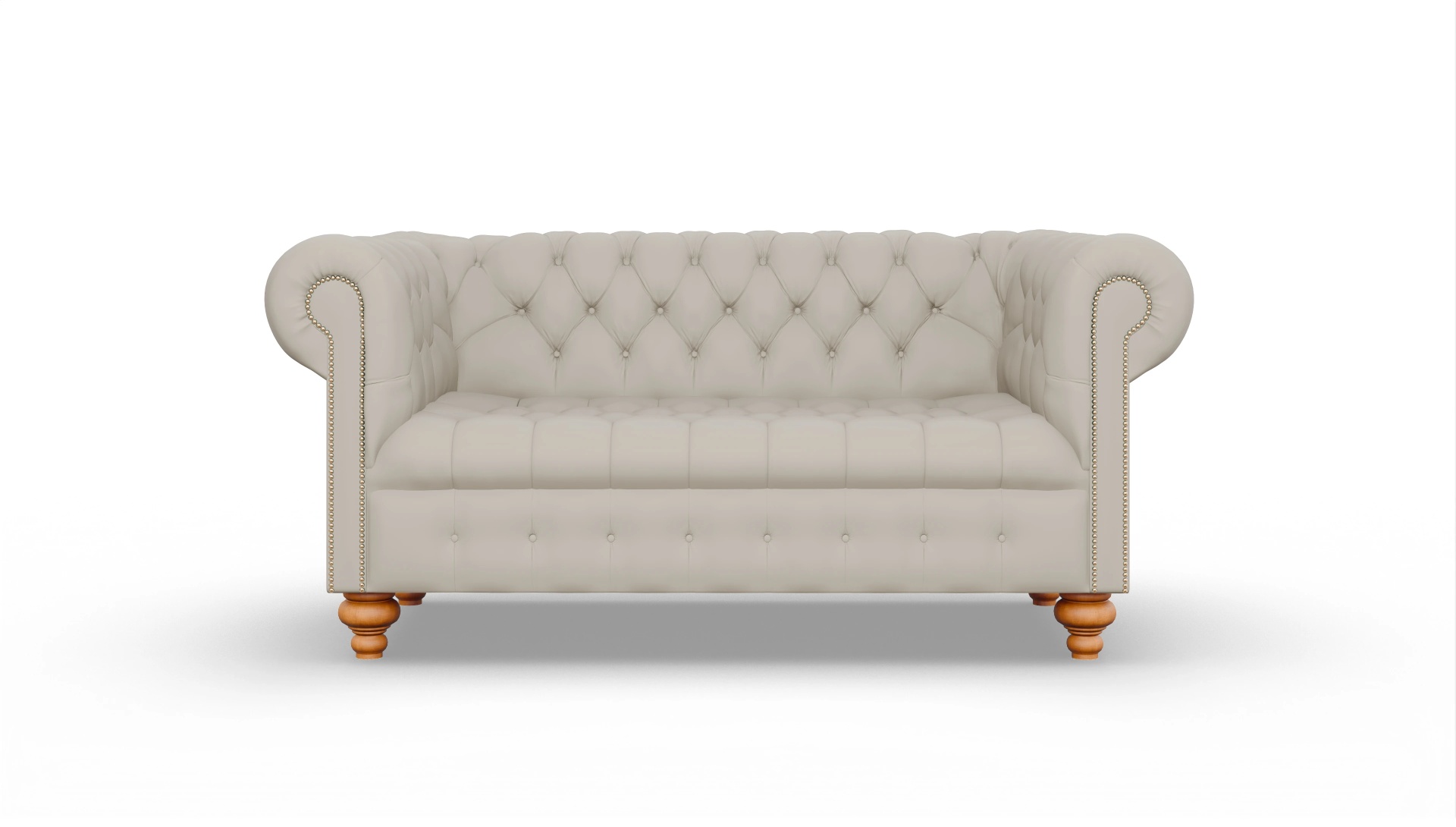 Victorian Chesterfield Sofa Liberty Ansicht des Produktes Liberty 2,5-Sitzer in Leder weiß