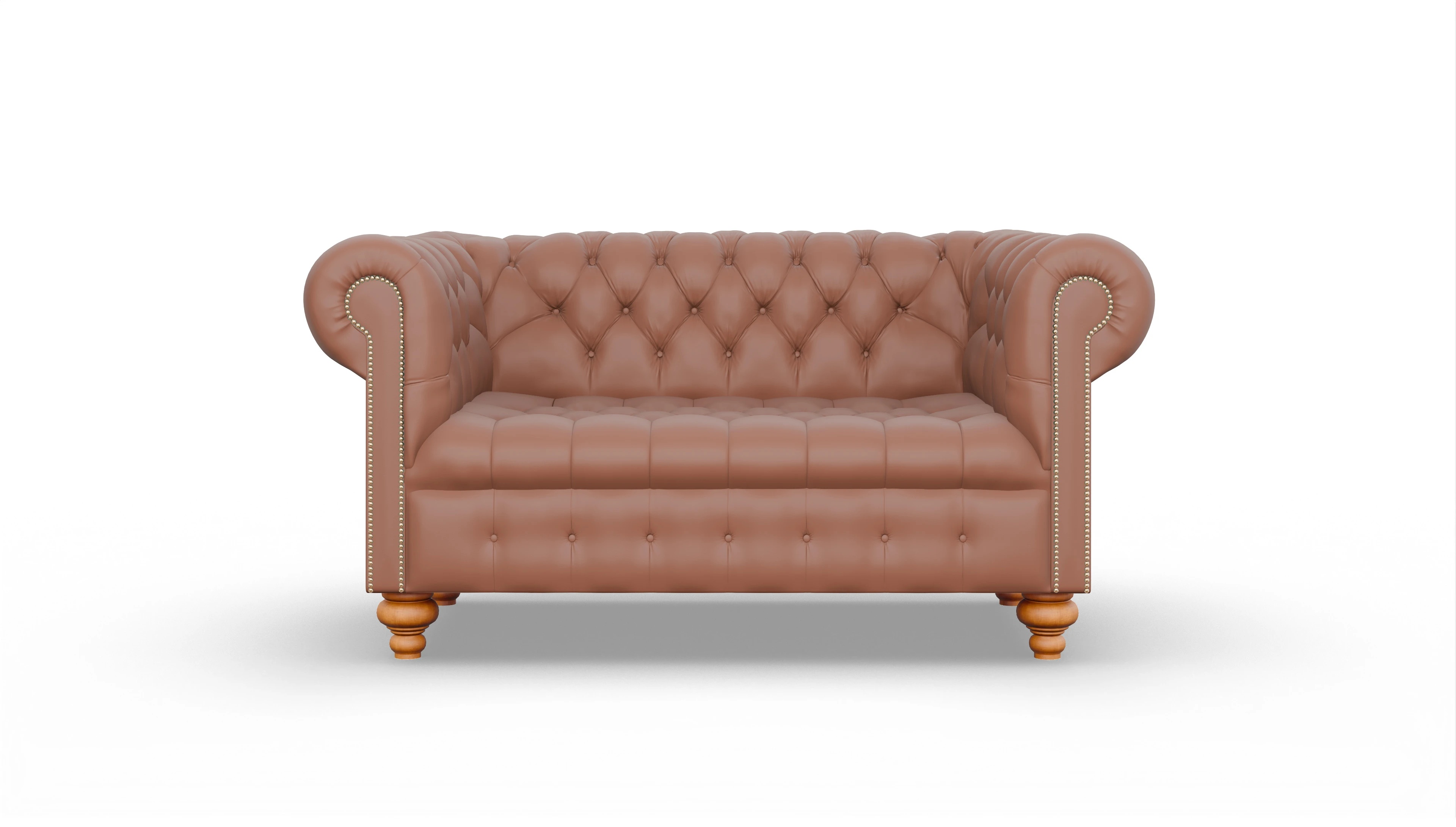 Victorian Chesterfield Sofa Liberty Ansicht des Produktes Liberty 2-Sitzer in Leder braun