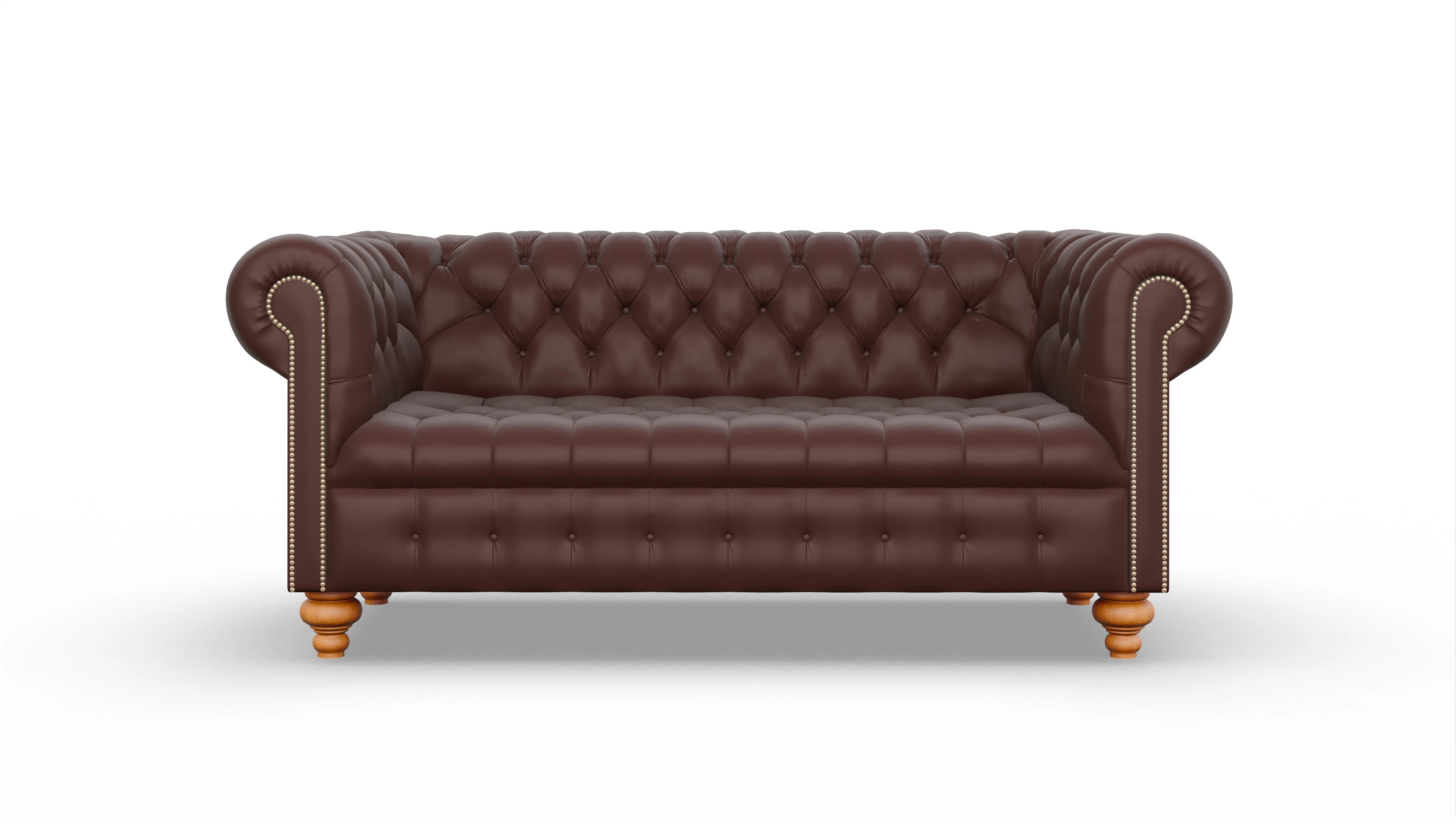 Victorian Chesterfield Sofa Liberty Ansicht des Produktes Liberty 3-Sitzer in Leder braun