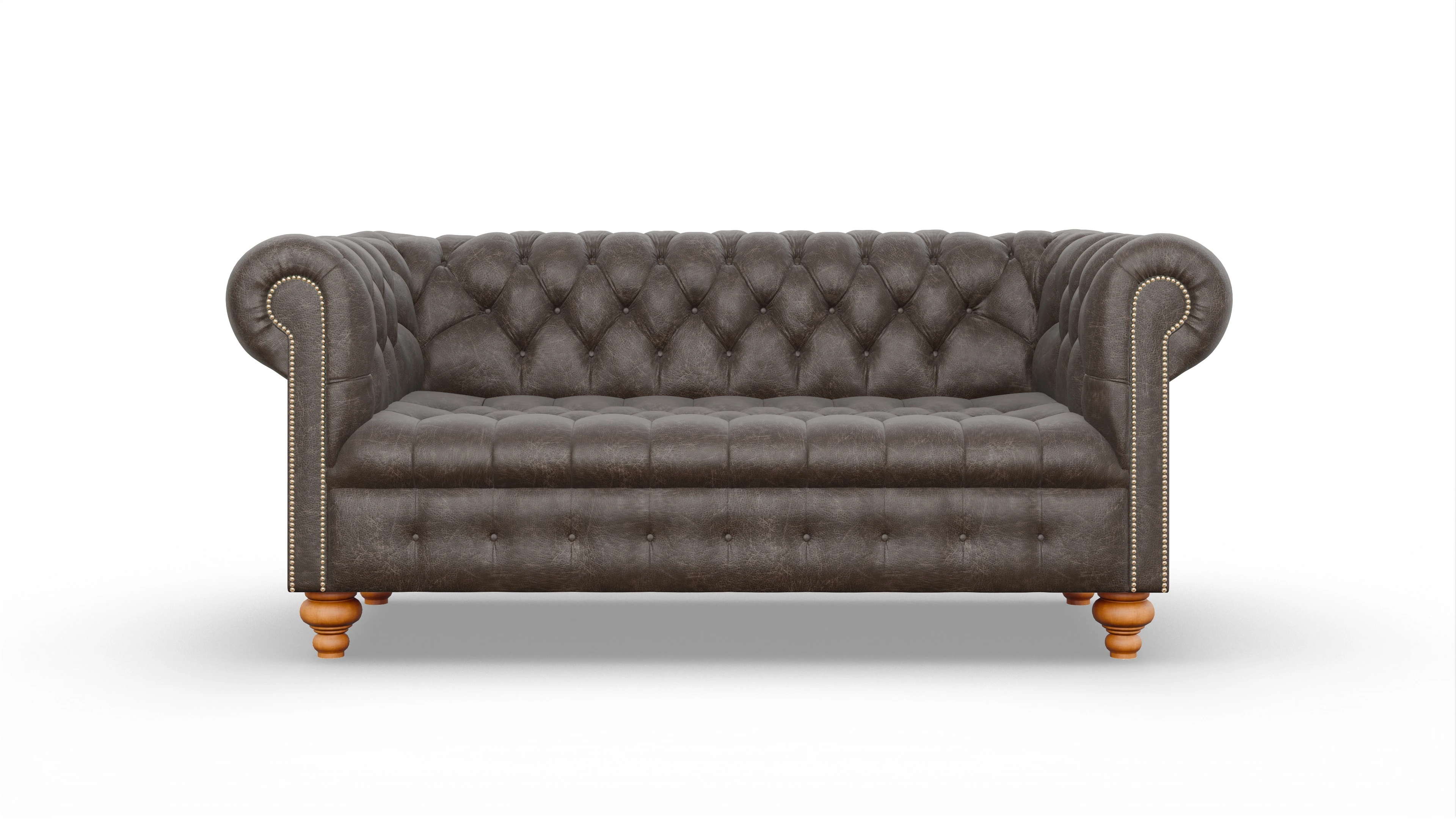 Victorian Chesterfield Sofa Liberty Ansicht des Produktes Liberty 3-Sitzer in Leder braun