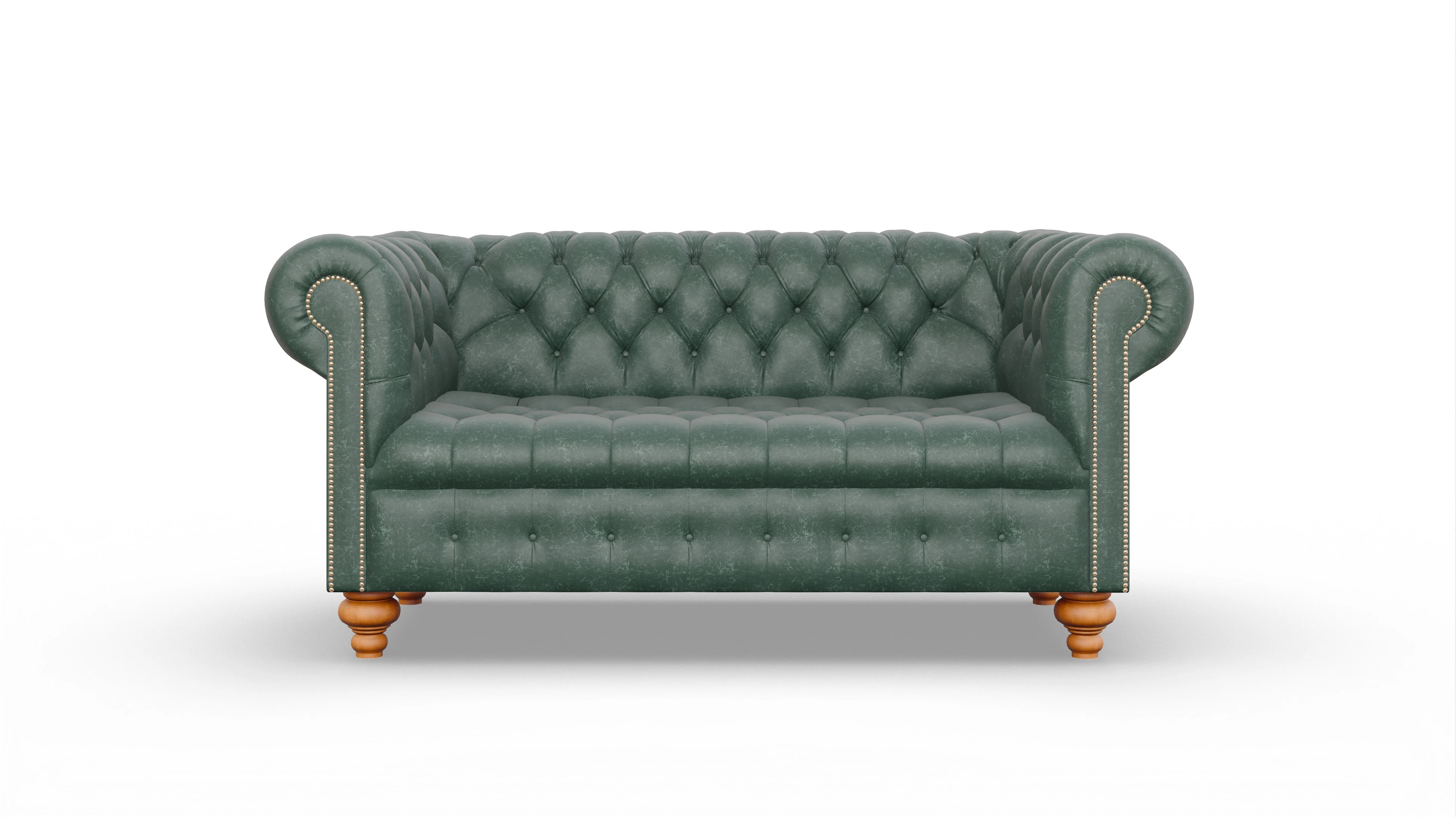 Victorian Chesterfield Sofa Liberty Ansicht des Produktes Liberty 2,5-Sitzer in Leder grün