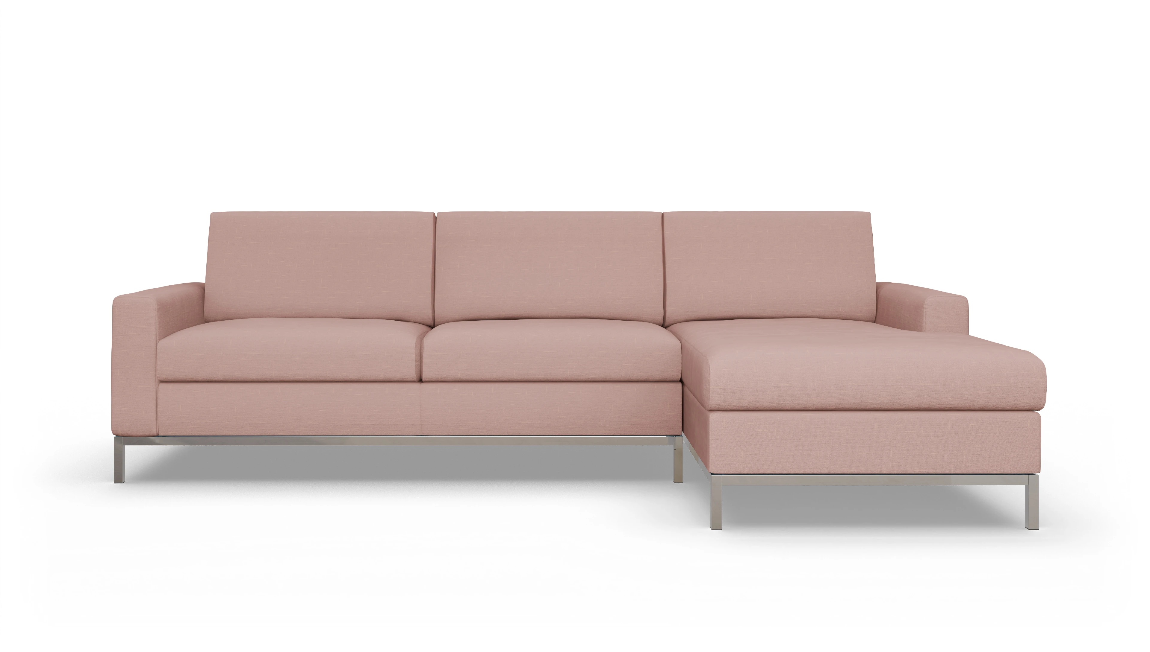 Eck-Schlafsofa Paglia in Stoff Ansicht des Produktes Paglia Sofa mit Rec rechts in Stoff rot