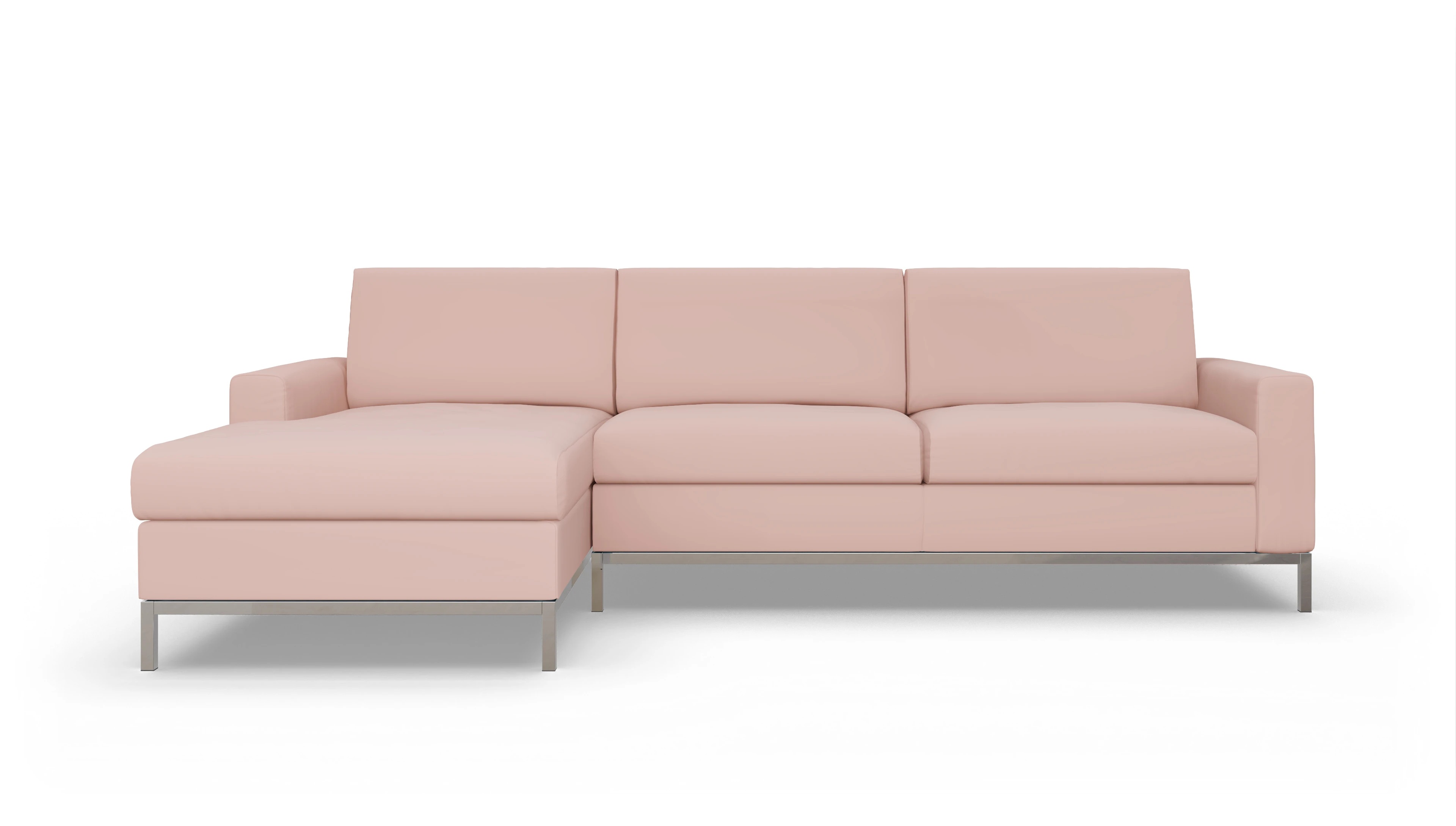 Eck-Schlafsofa Paglia in Stoff Ansicht des Produktes Paglia Sofa mit Rec links in Samt rot