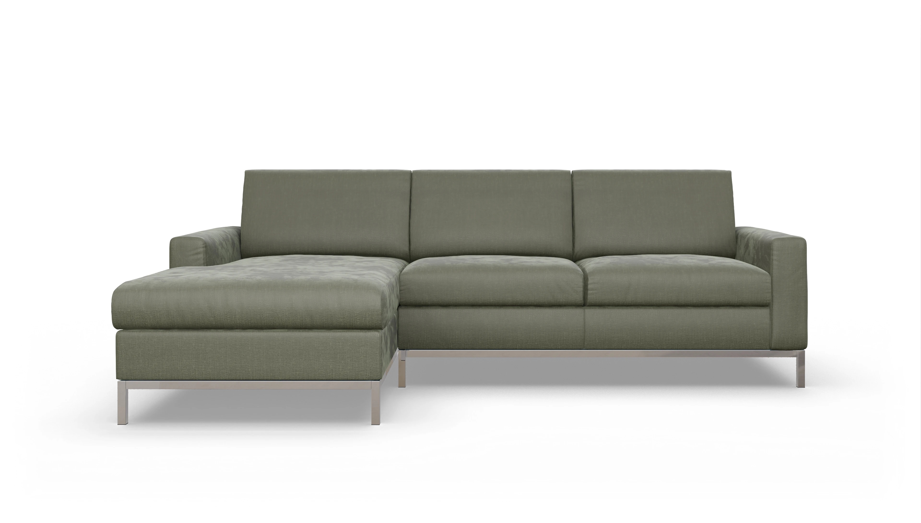 Ansicht des Produktes Paglia Sofa mit Rec links in Stoff grün