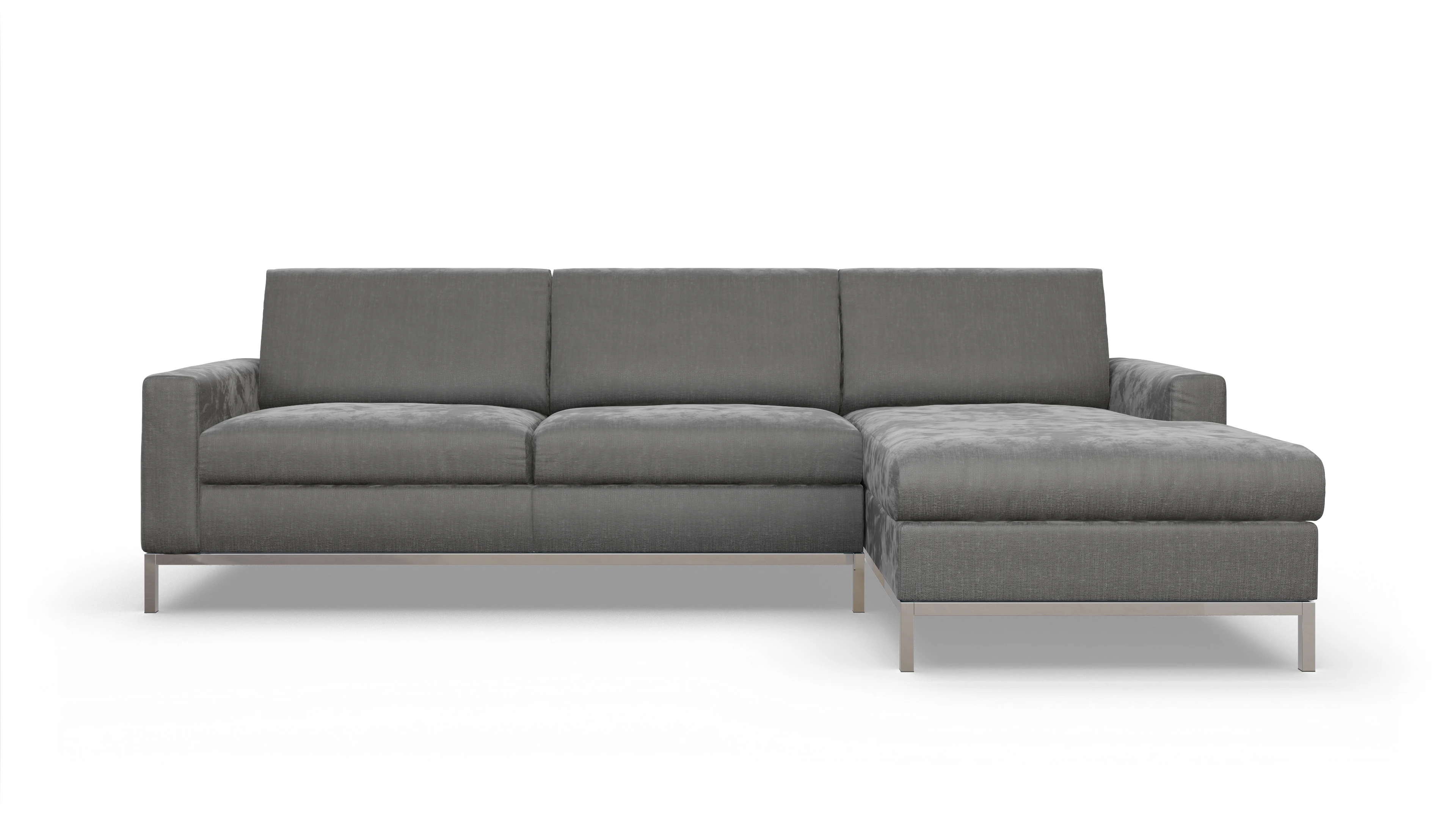 Ansicht des Produktes Paglia Sofa mit Rec rechts in Stoff grau
