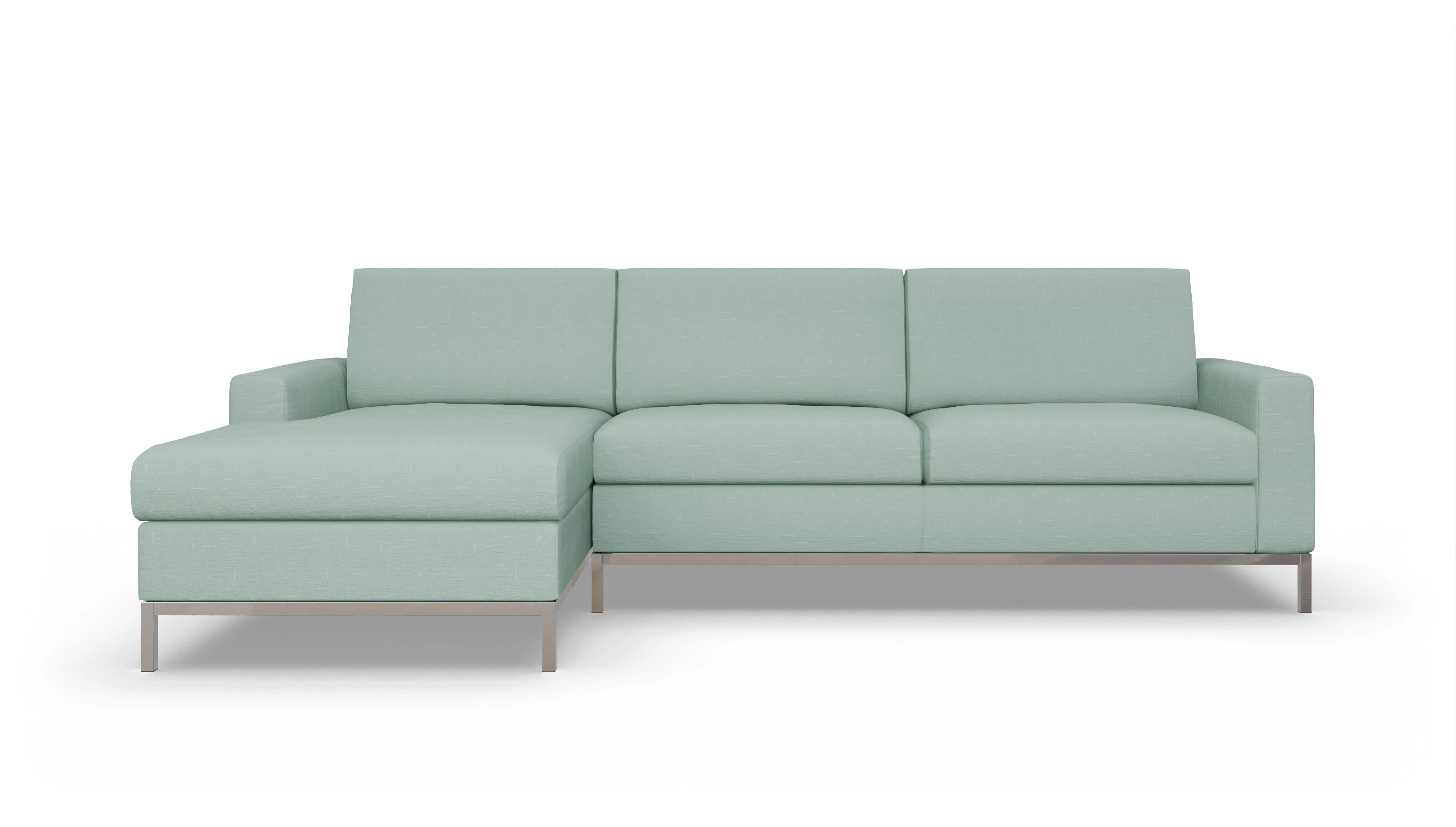 Ansicht des Produktes Paglia Sofa mit Rec links in Stoff grün