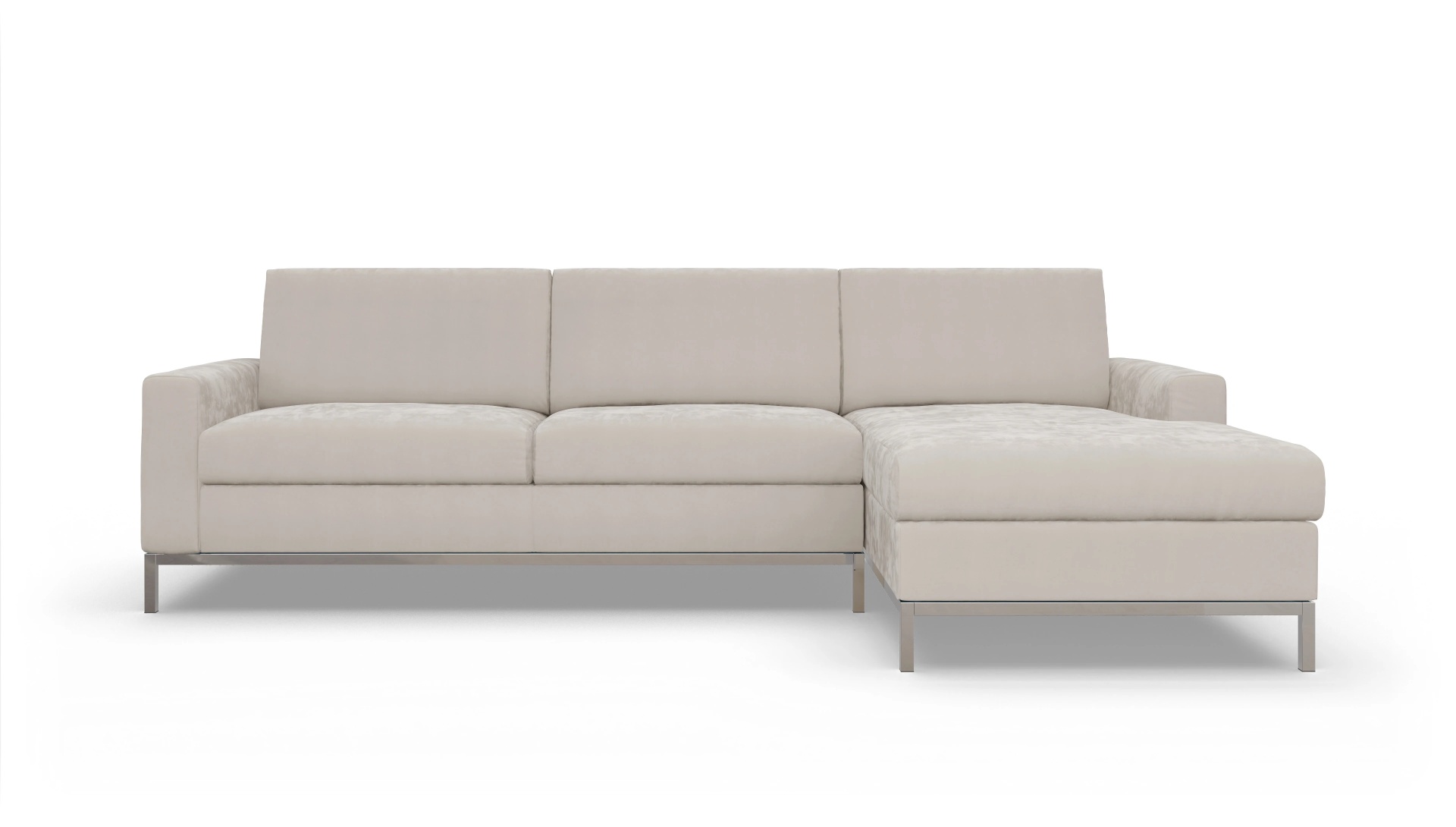 Ansicht des Produktes Paglia Sofa mit Rec rechts in Samt weiß