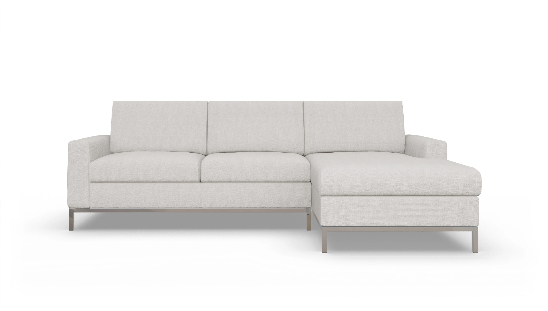 Ansicht des Produktes Paglia Sofa mit Rec rechts in Stoff weiß