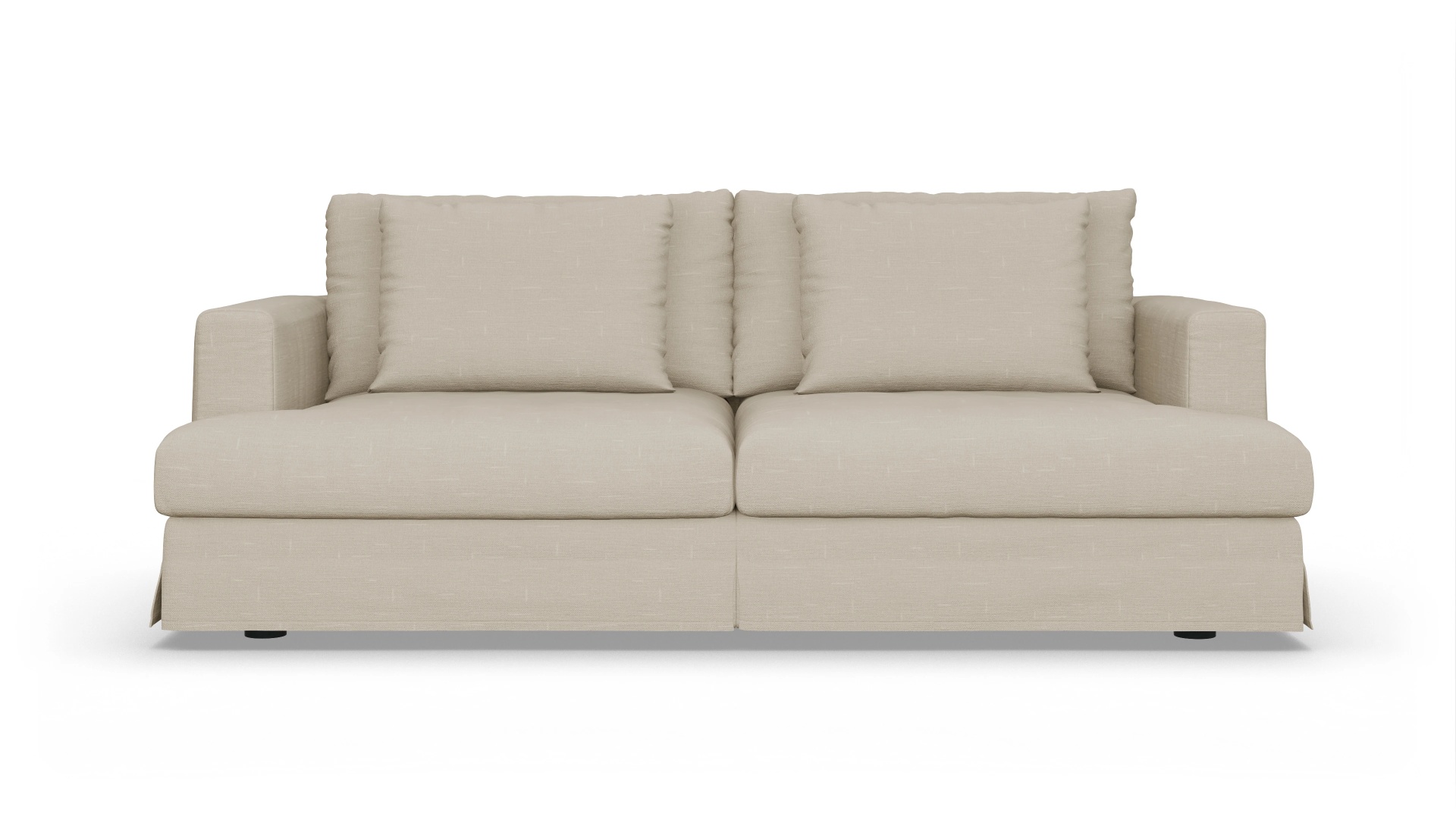 Pittori Hussen-Sofa Ansicht des Produktes Pittori 3-Sitzer in Stoff beige