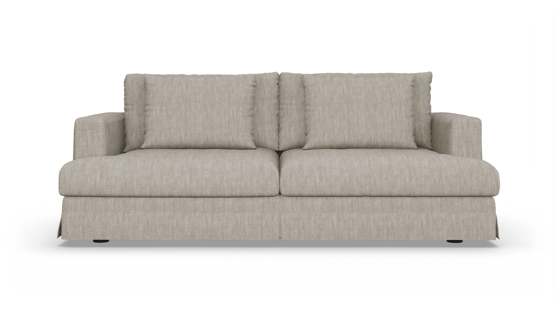 Pittori Hussen-Sofa Ansicht des Produktes Pittori 3-Sitzer in Stoff beige