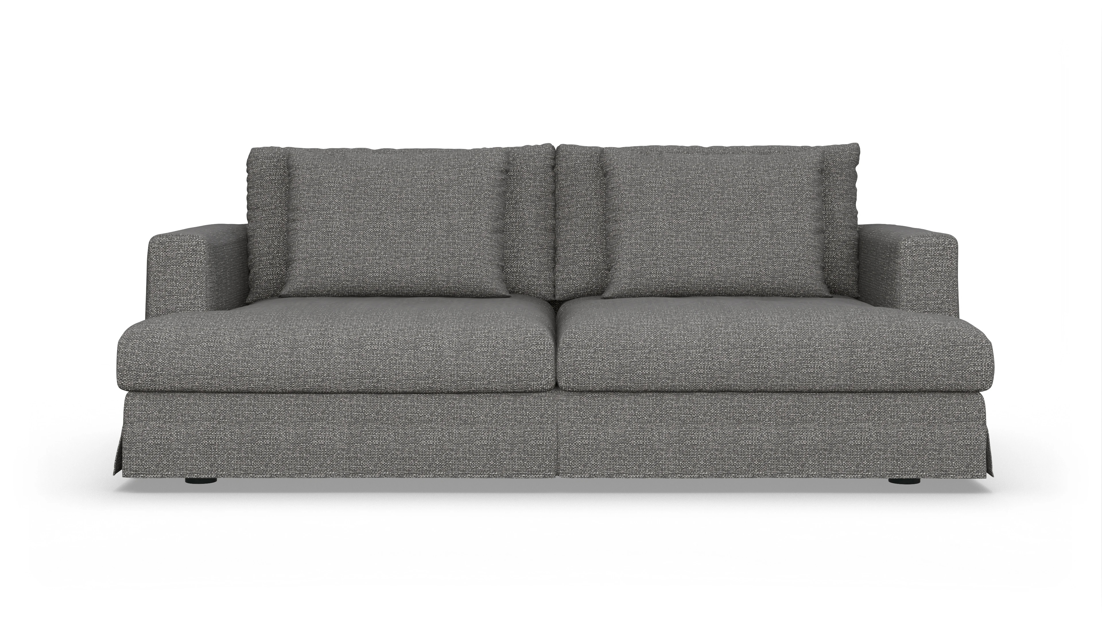Pittori Hussen-Sofa Ansicht des Produktes Pittori 3-Sitzer in Stoff grau