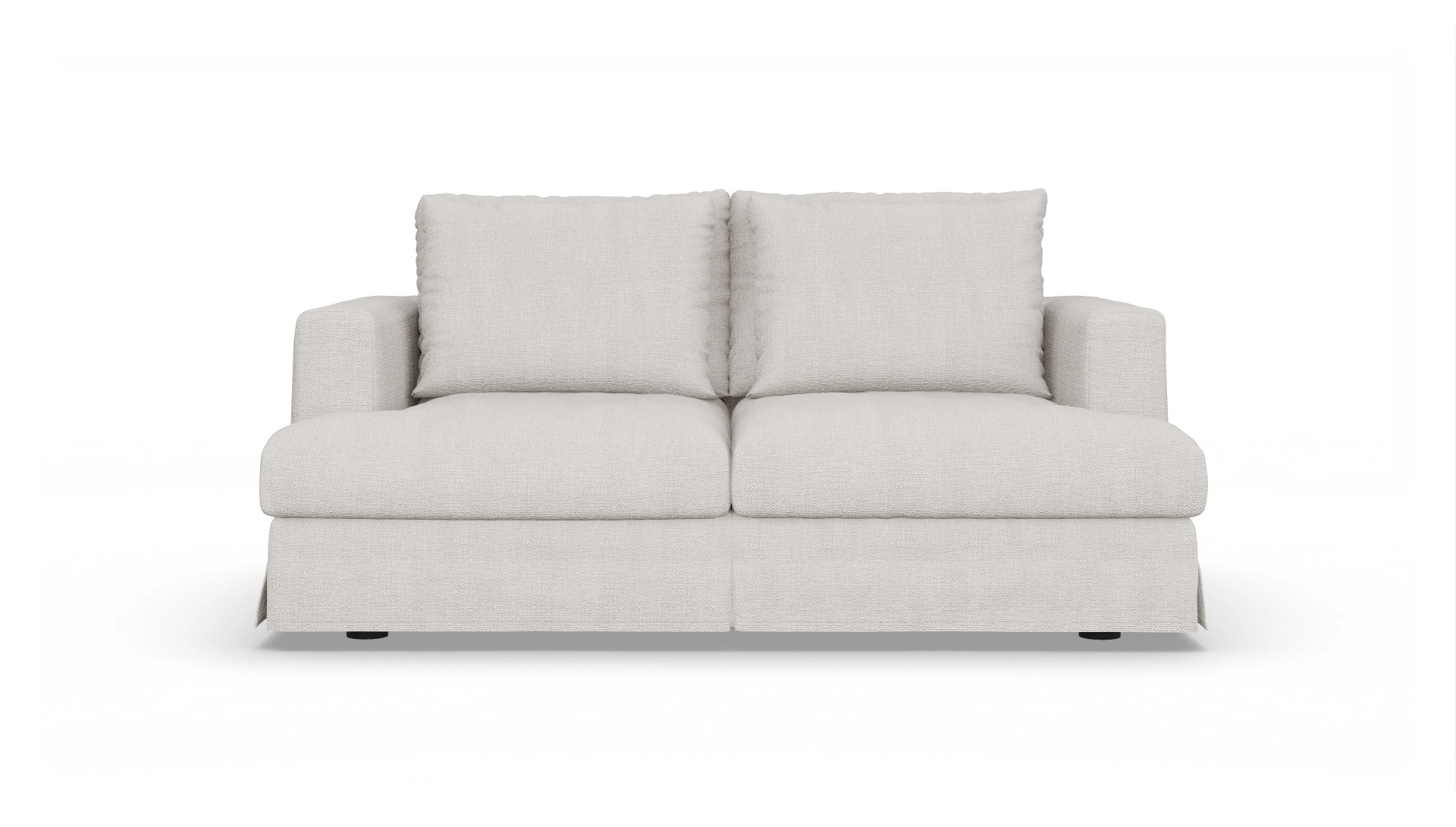 Pittori Hussen-Sofa Ansicht des Produktes Pittori 2-Sitzer in Stoff weiß