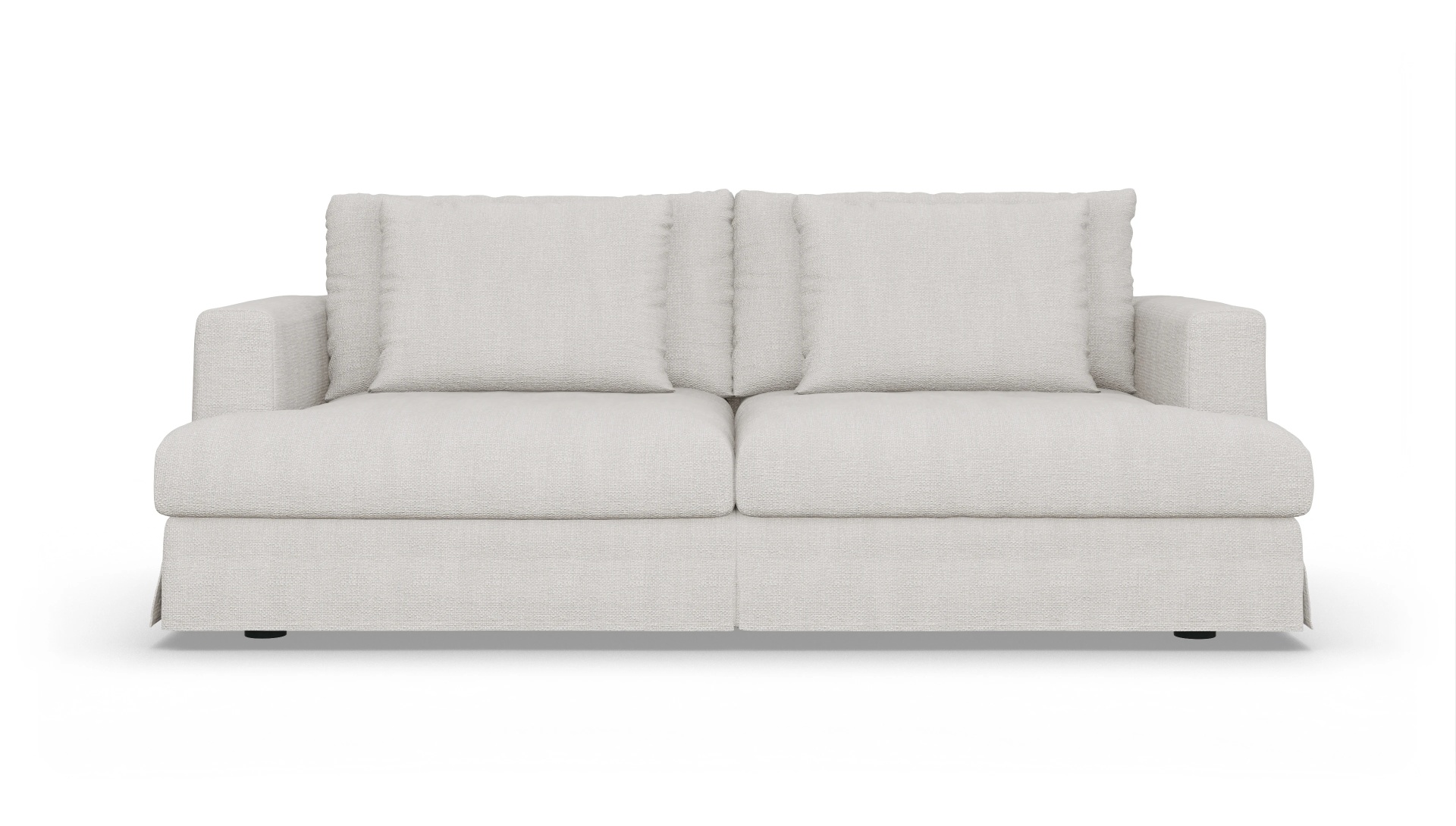 Pittori Hussen-Sofa Ansicht des Produktes Pittori 3-Sitzer in Stoff weiß