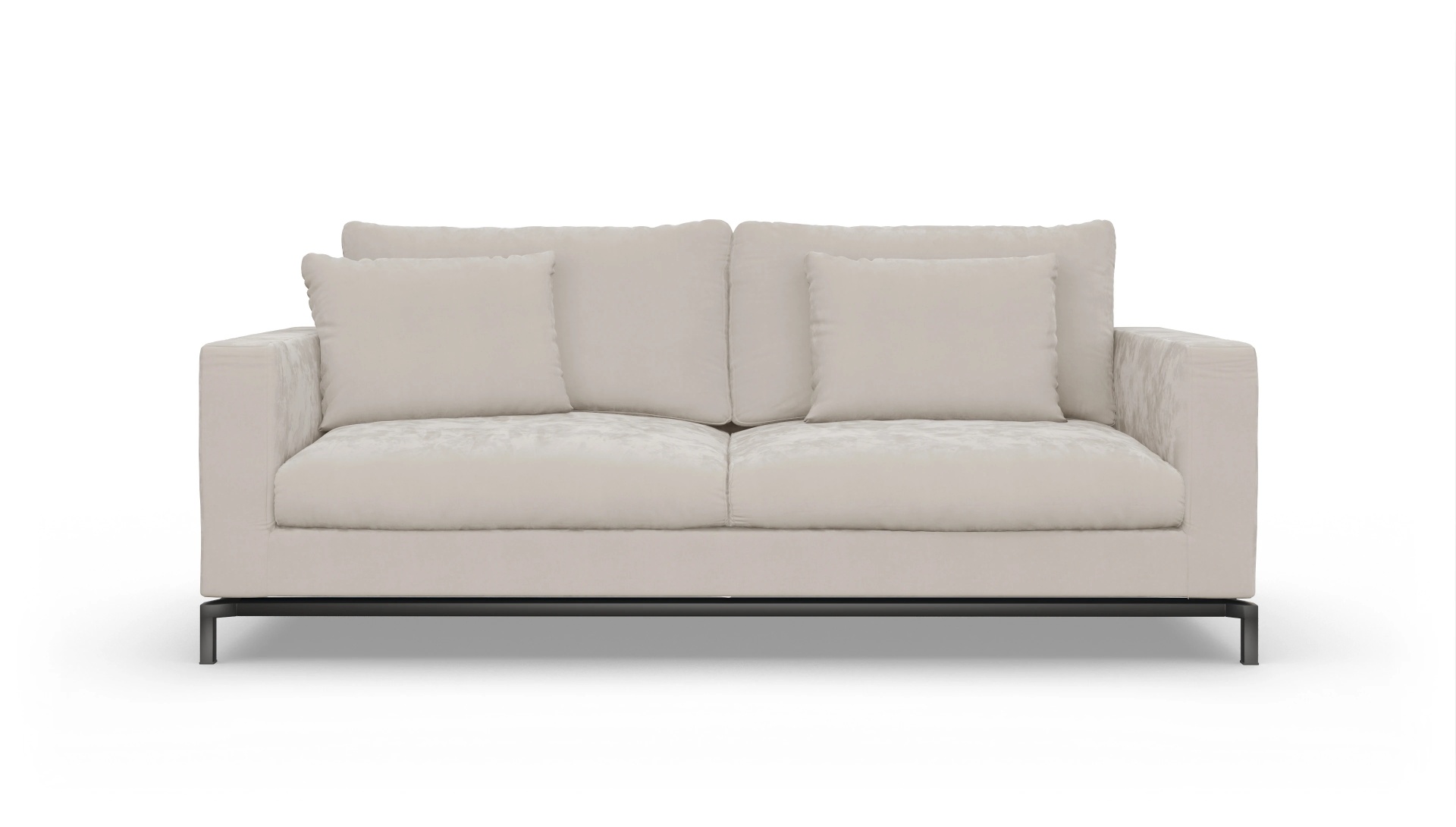 Design-Couch Fenice Ansicht des Produktes Fenice 3-Sitzer in weiß