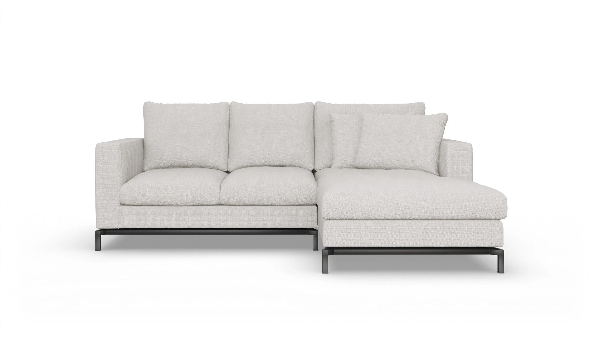 Design-Couch Fenice Ansicht des Produktes Fenice Sofa mit Rec rechts in weiß
