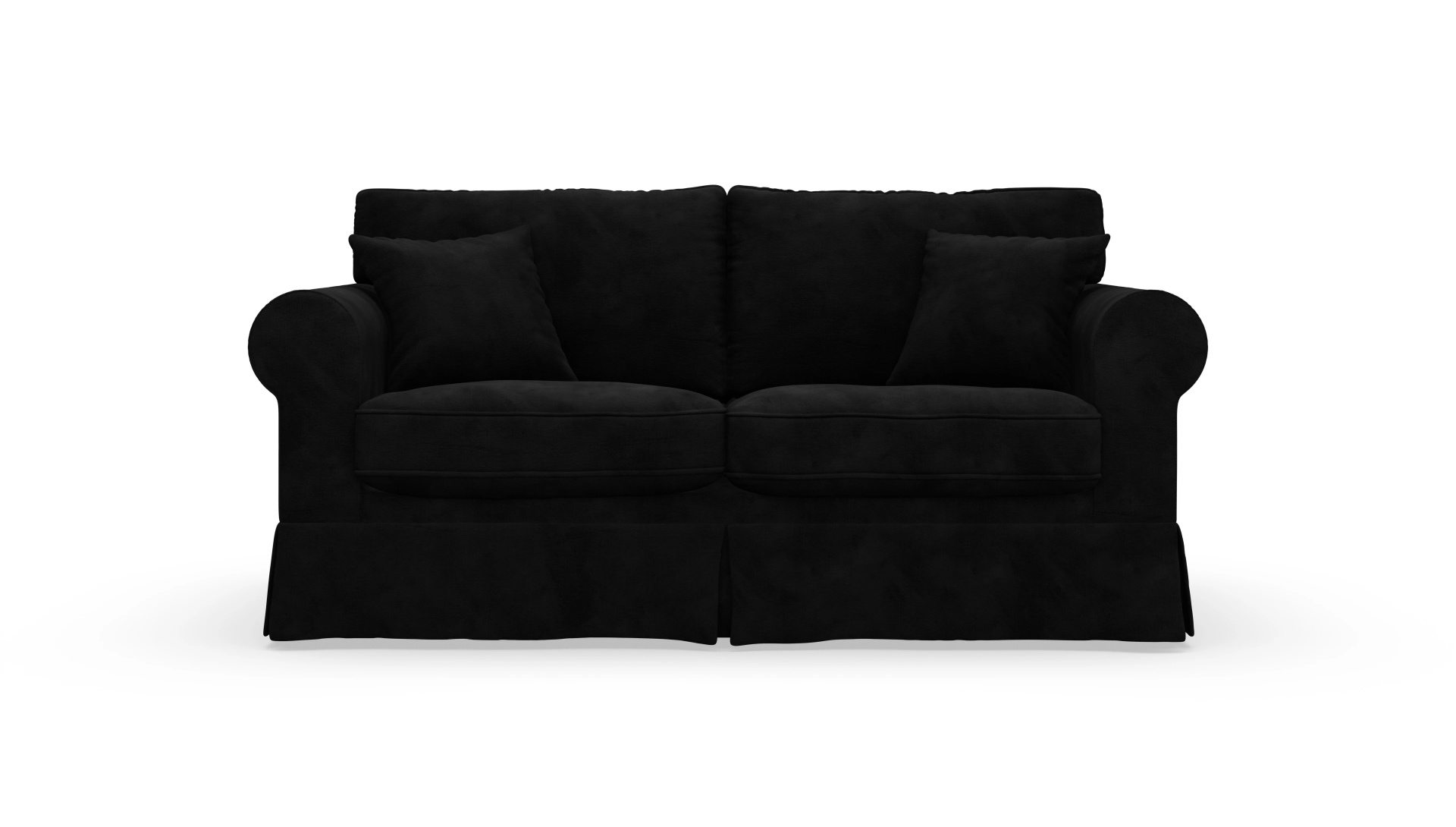 Ansicht des Produktes ParkSlope 2,5-Sitzer in Samt schwarz