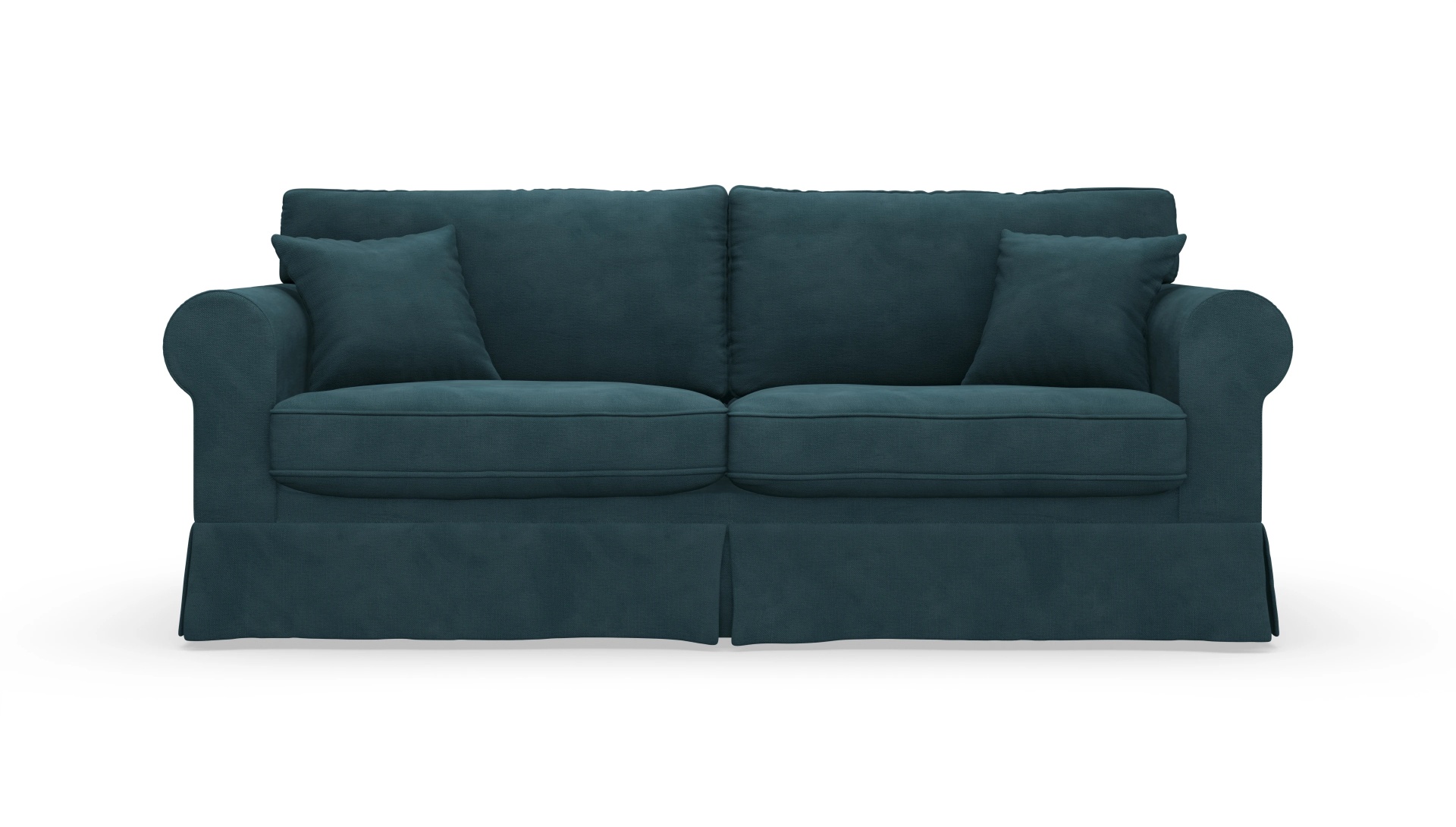 Landhaus-Sofa Park Slope mit Husse Ansicht des Produktes ParkSlope 3-Sitzer in Samt blau