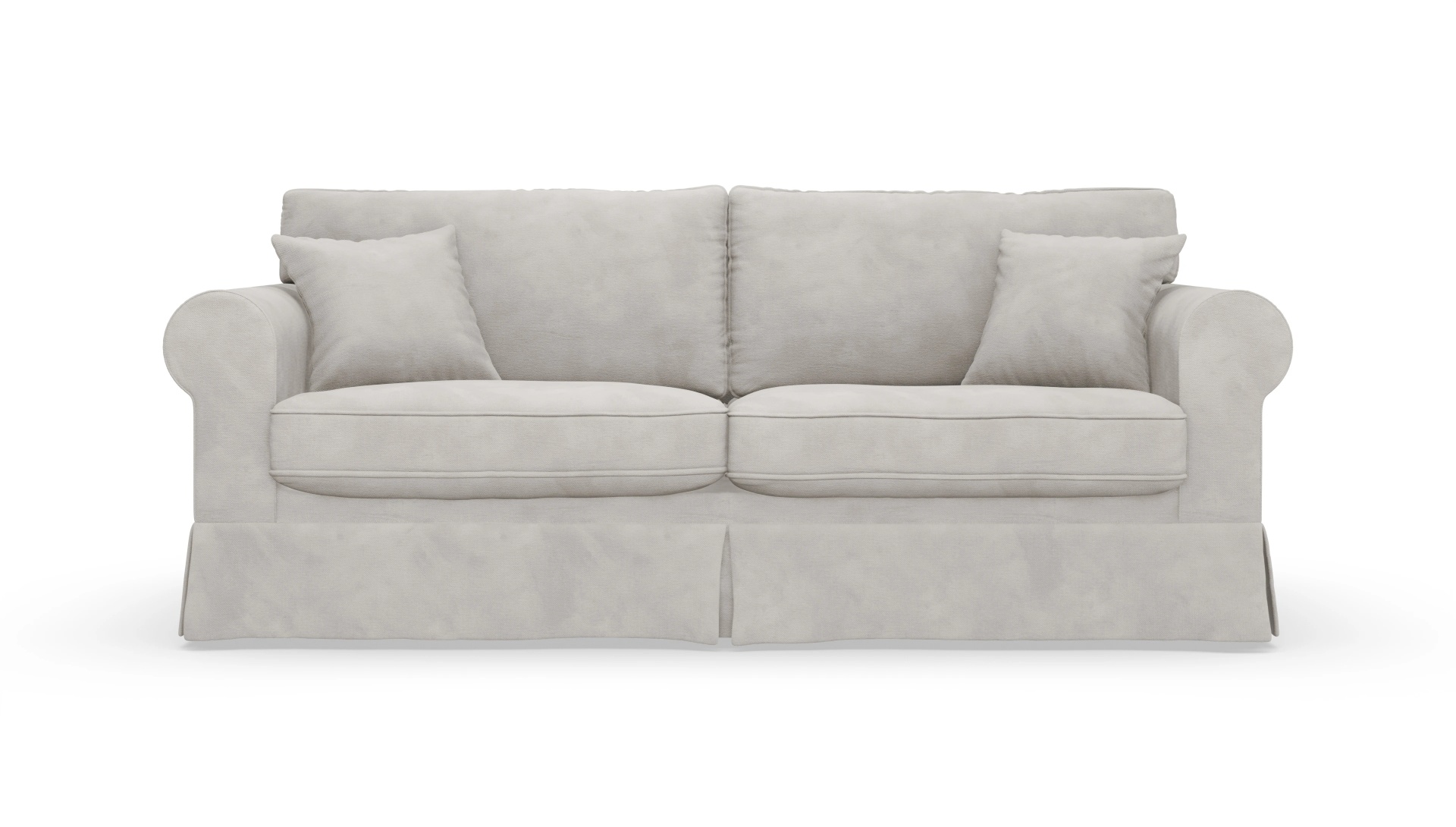 Landhaus-Sofa Park Slope mit Husse Ansicht des Produktes ParkSlope 3-Sitzer in Samt weiß