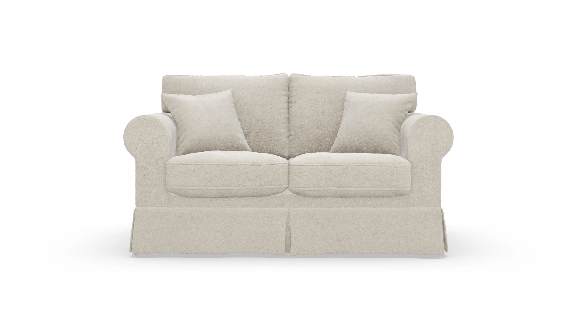 Landhaus-Sofa Park Slope mit Husse Ansicht des Produktes ParkSlope 2-Sitzer in Stoff weiß