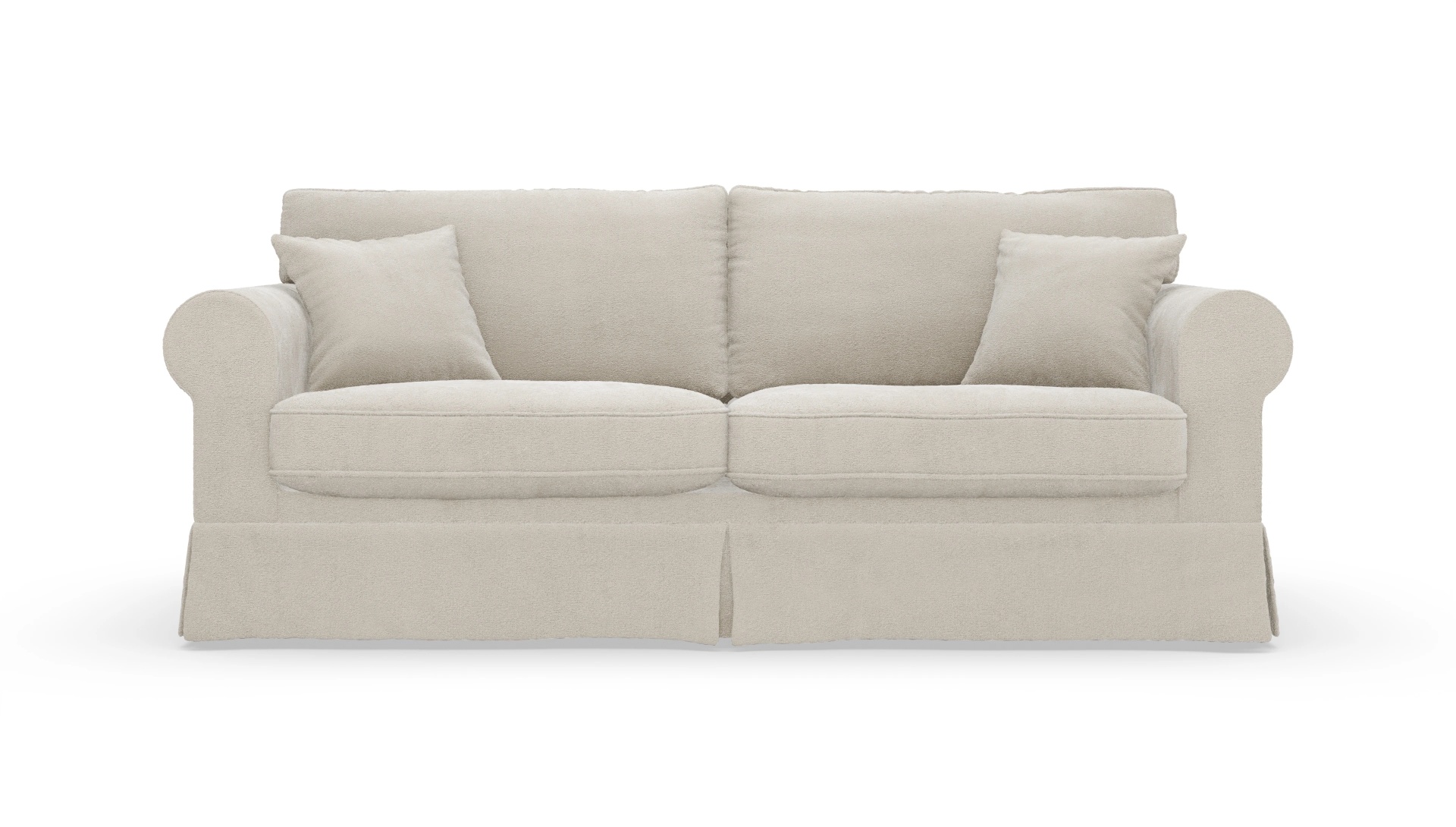 Landhaus-Sofa Park Slope mit Husse Ansicht des Produktes ParkSlope 3-Sitzer in Stoff weiß