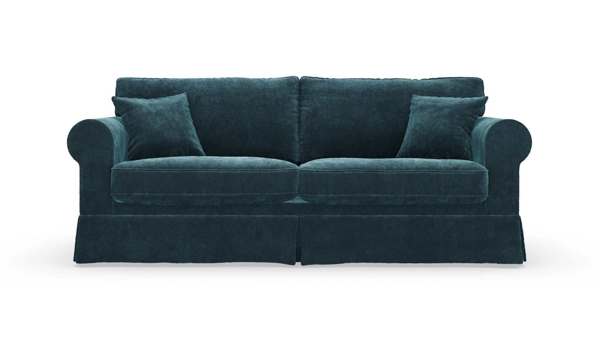 Landhaus-Sofa Park Slope mit Husse Ansicht des Produktes ParkSlope 3-Sitzer in Stoff blau