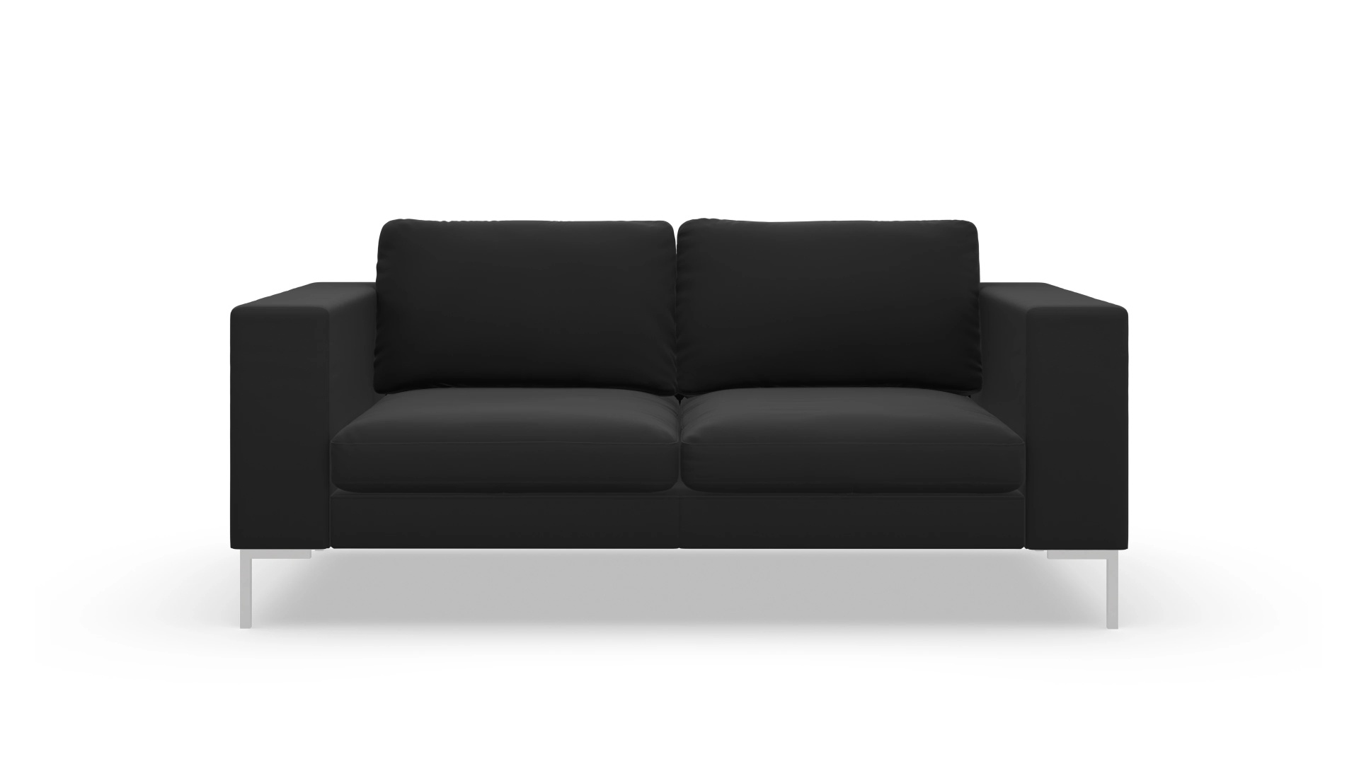 Paludan Ledersofa Ansicht des Produktes Paludan 2-Sitzer in Leder schwarz