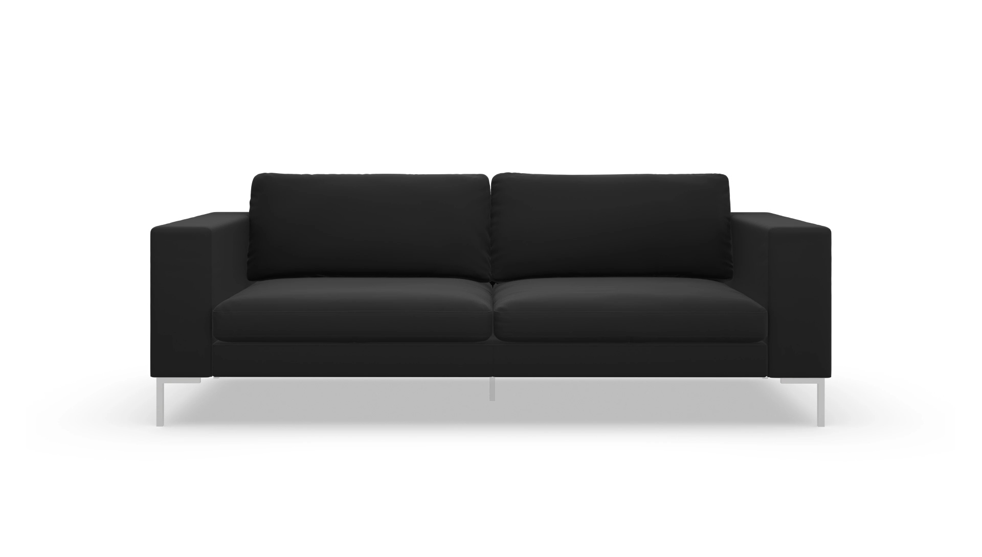 Paludan Ledersofa Ansicht des Produktes Paludan 3-Sitzer in Leder schwarz