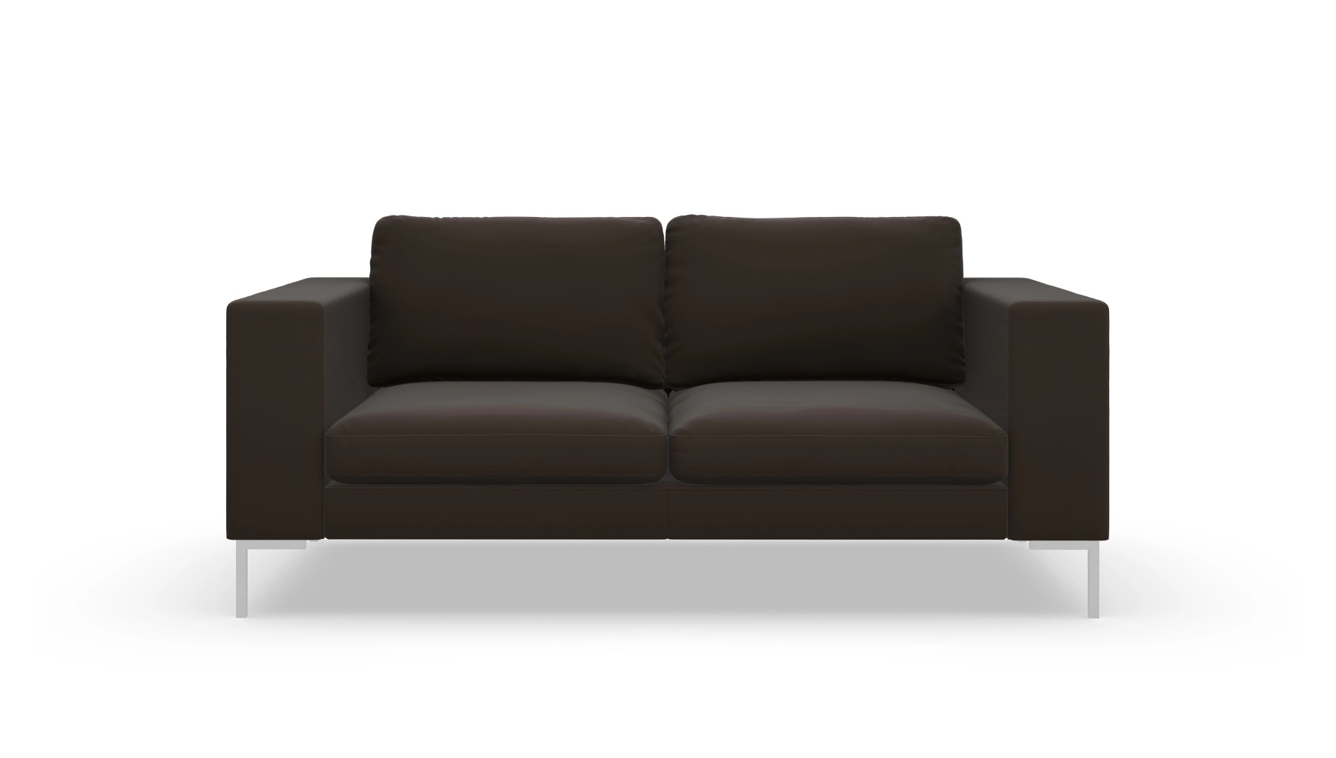 Paludan Ledersofa Ansicht des Produktes Paludan 2-Sitzer in Leder braun