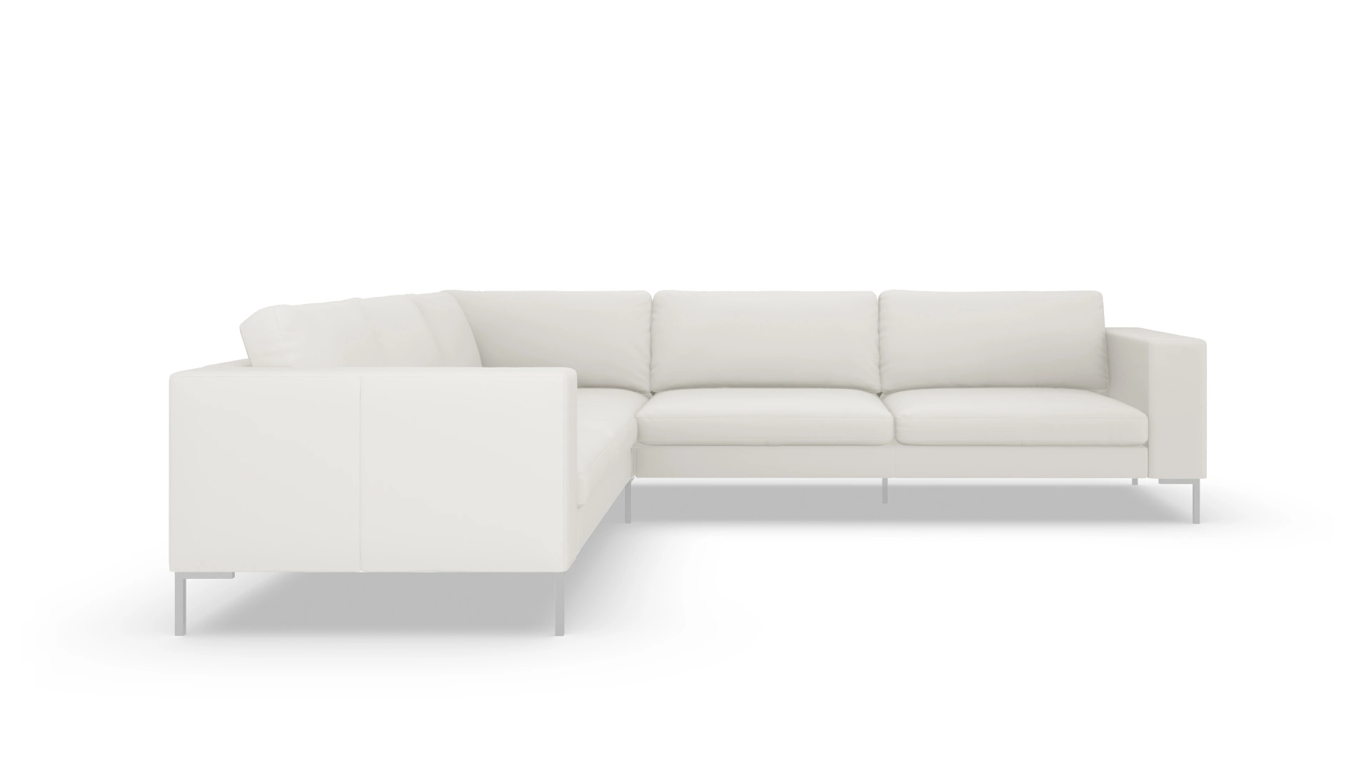 Ansicht des Produktes Paludan Ecksofa Links in Leder weiß