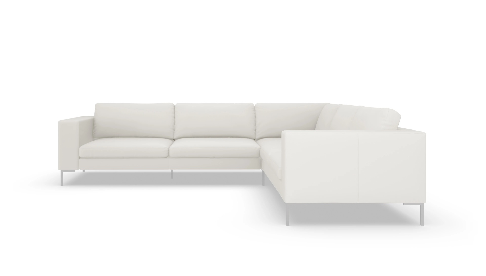 Ansicht des Produktes Paludan Ecksofa Rechts in Leder weiß