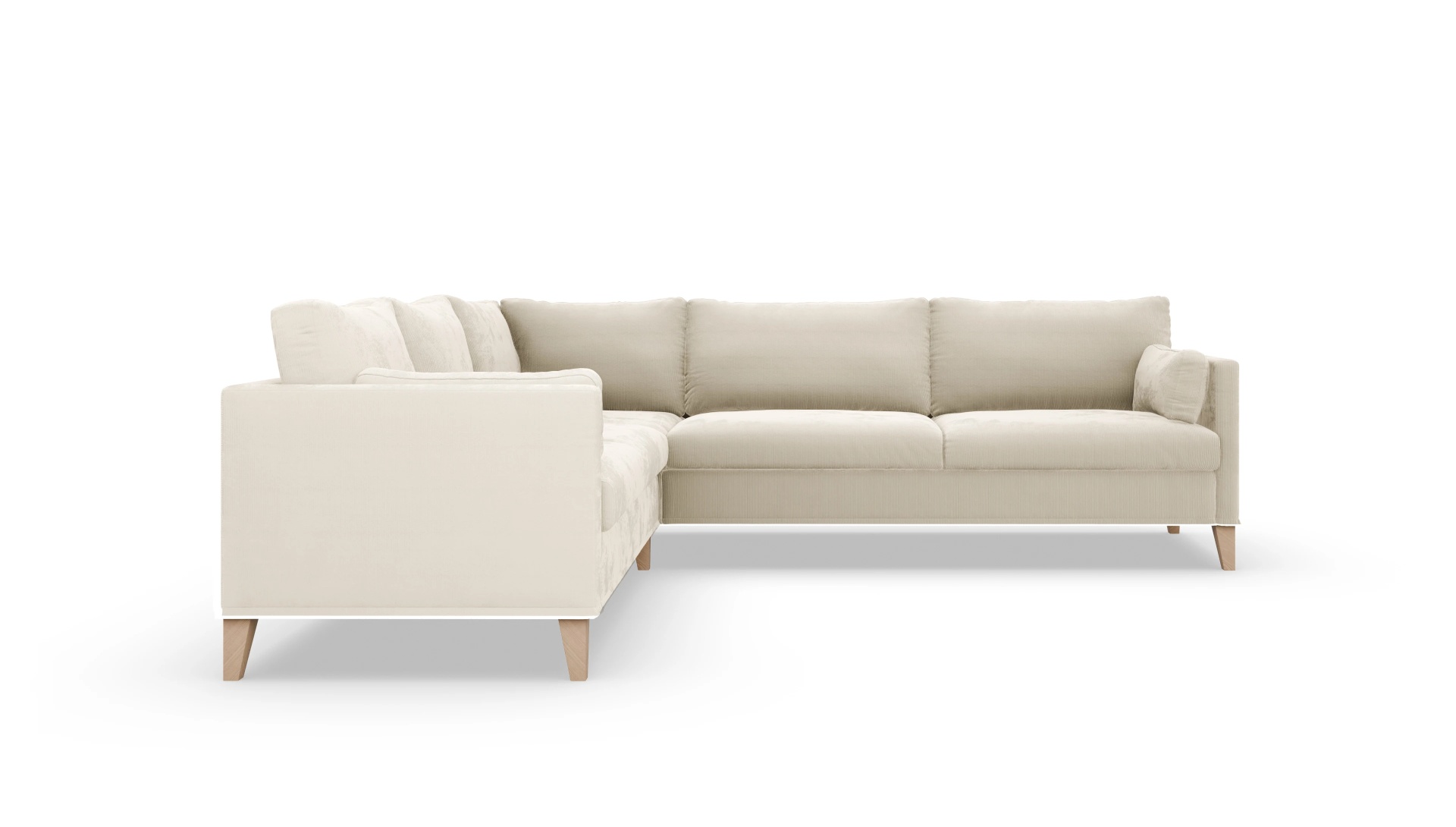 Ansicht des Produktes Jensen Ecksofa Links in Cord weiß