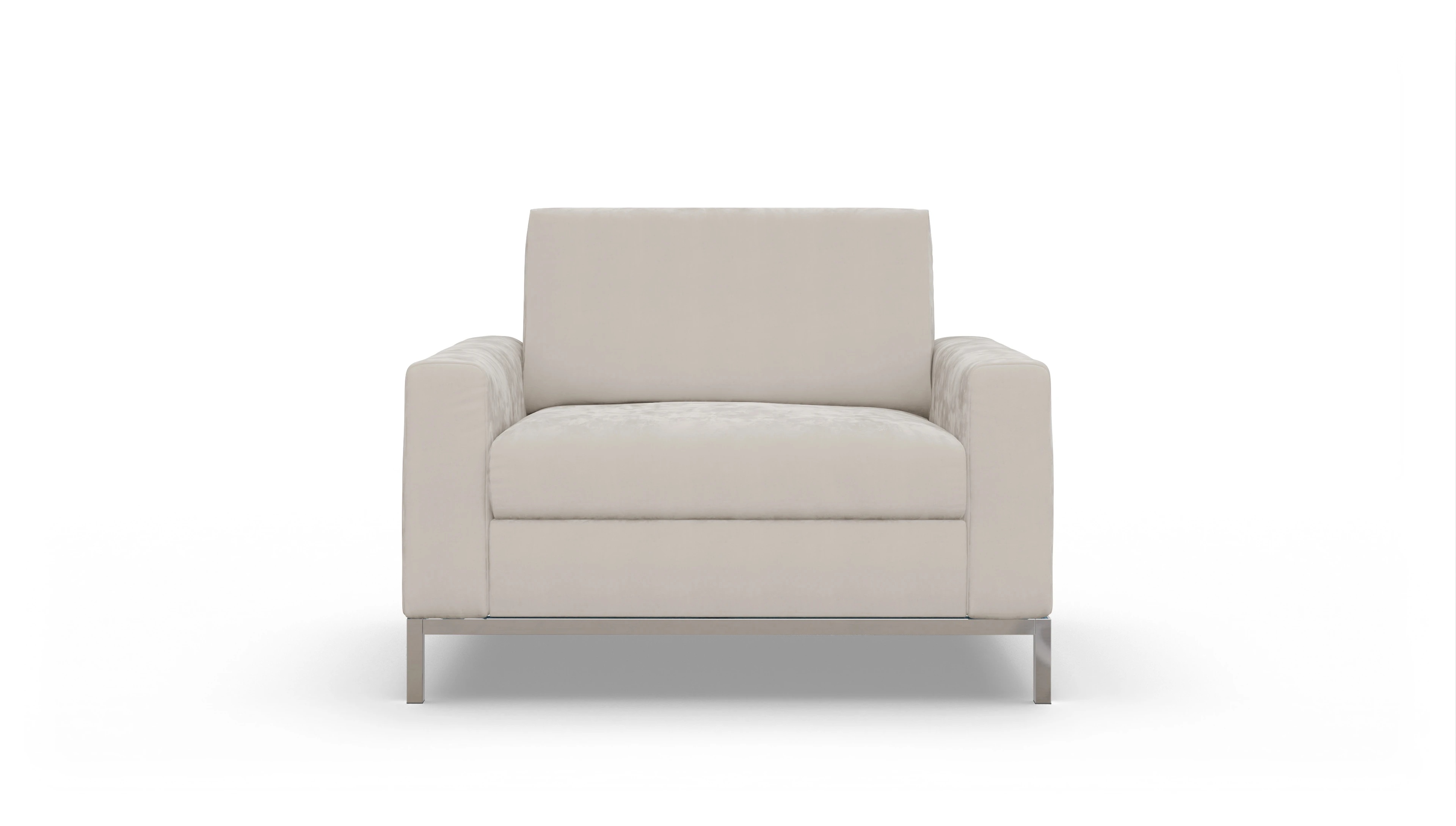 Schlafsessel Paglia in Stoff Ansicht des Produktes Paglia Sessel in Samt weiß