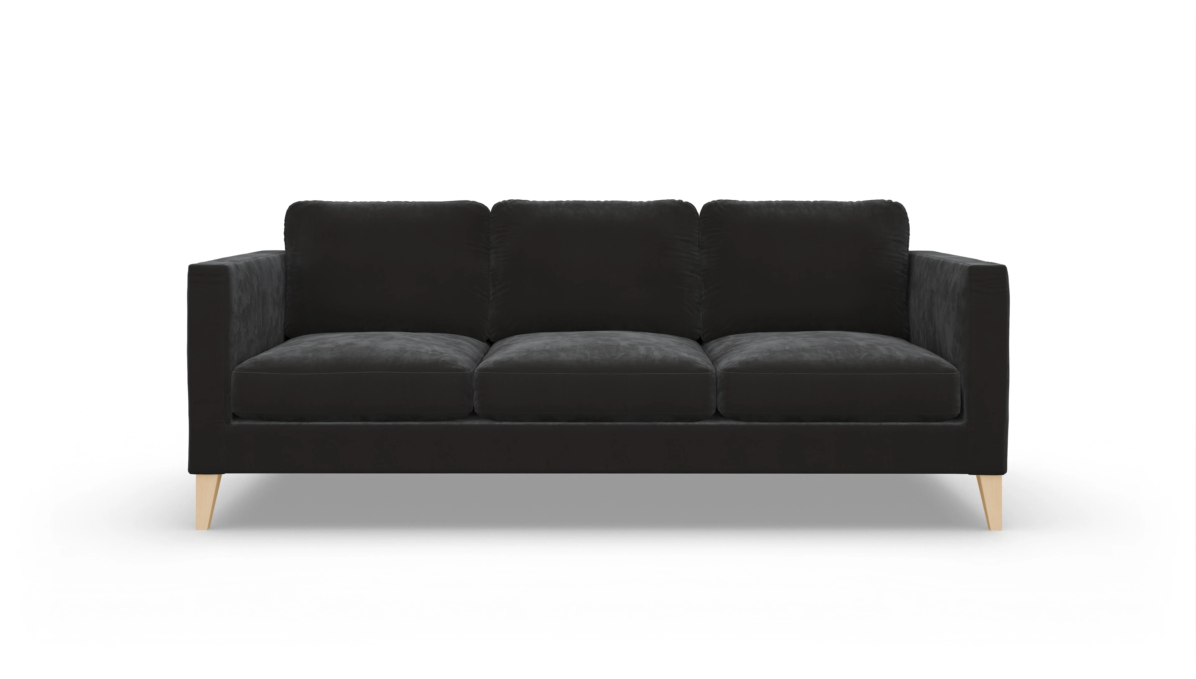 Montes Stoffsofa Ansicht des Produktes Montes 4-Sitzer in Samt grau