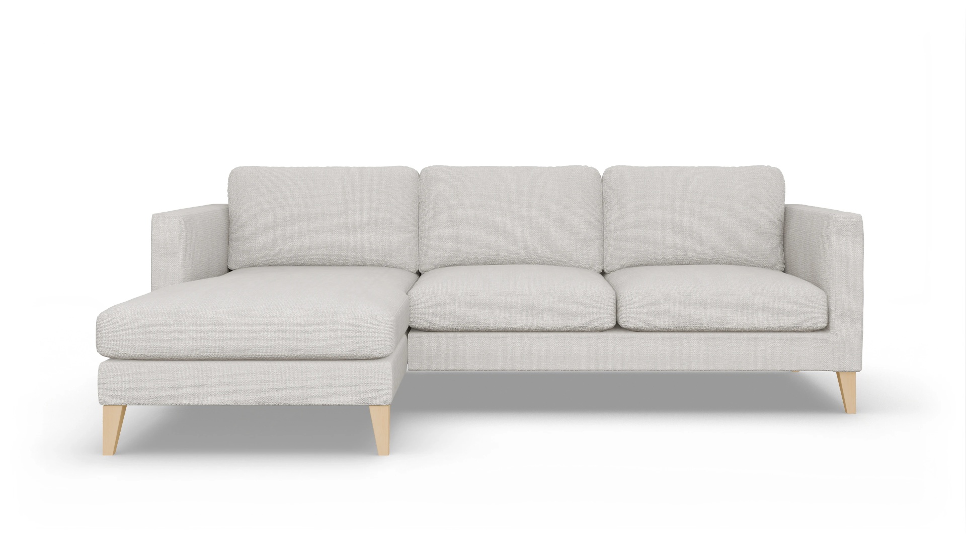 Ansicht des Produktes Montes Sofa mit Rec links in Stoff weiß