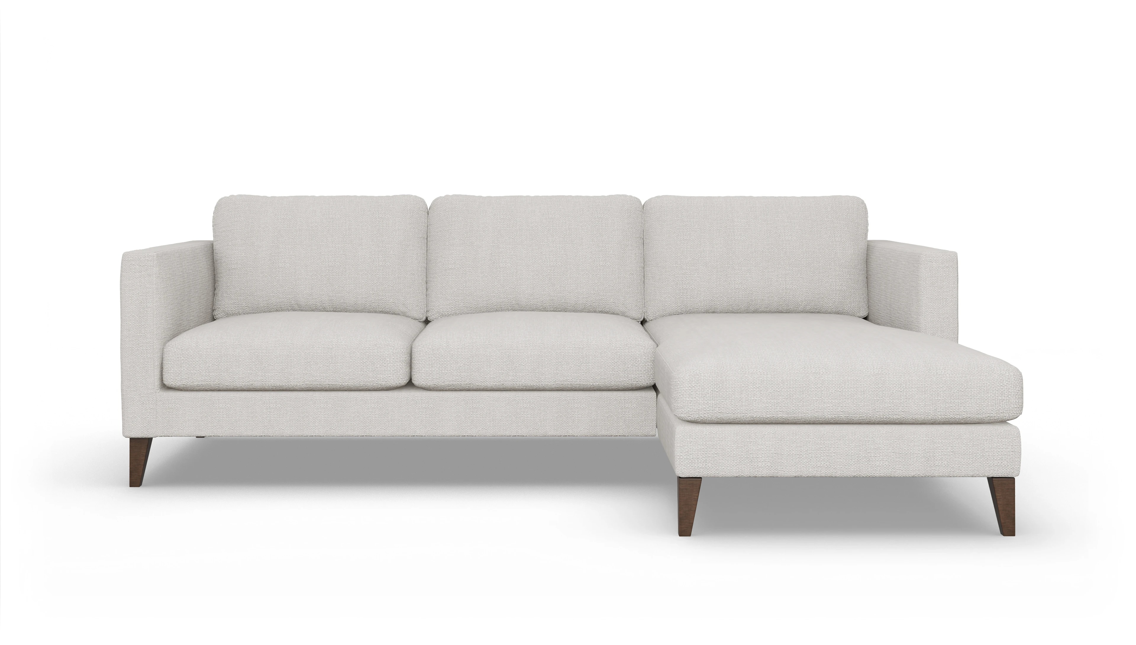 Montes Stoffsofa Ansicht des Produktes Montes Sofa mit Rec rechts in Stoff weiß