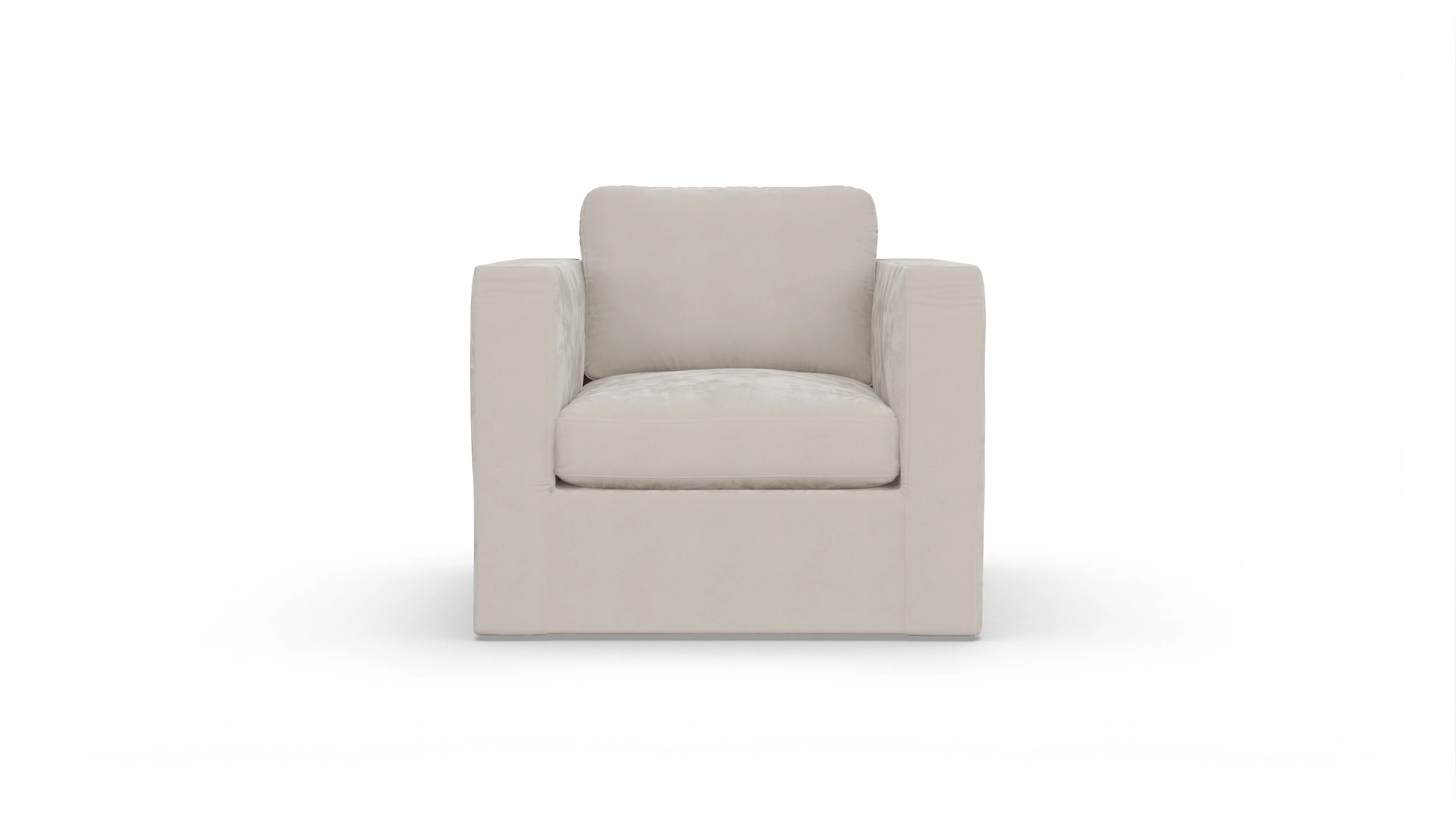 Santiago Stoffsessel Ansicht des Produktes Santiago Sessel in Samt weiß