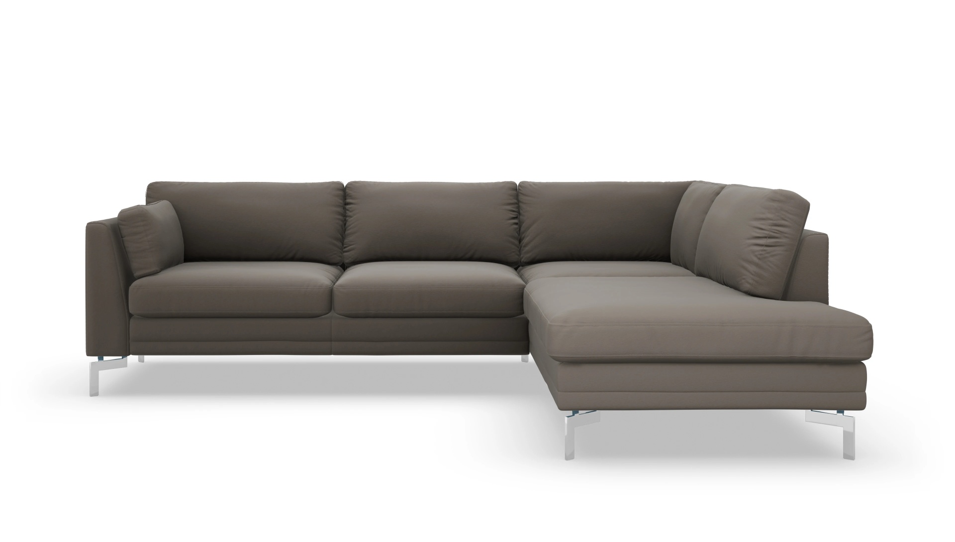 Lexington Ledersofa Ansicht des Produktes Lexington Sofa mit Rec rechts in Leder grau