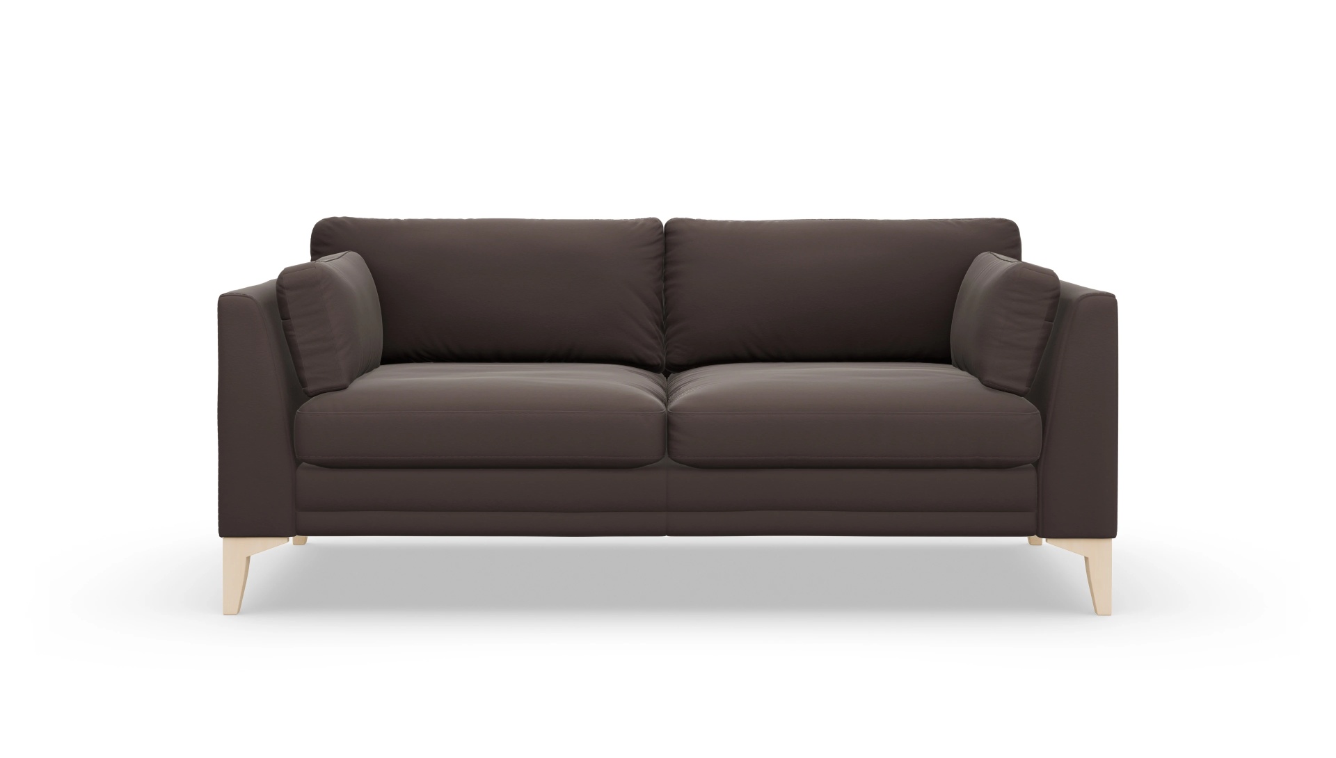 Village Ledersofa Ansicht des Produktes Village 2,5-Sitzer in Leder braun