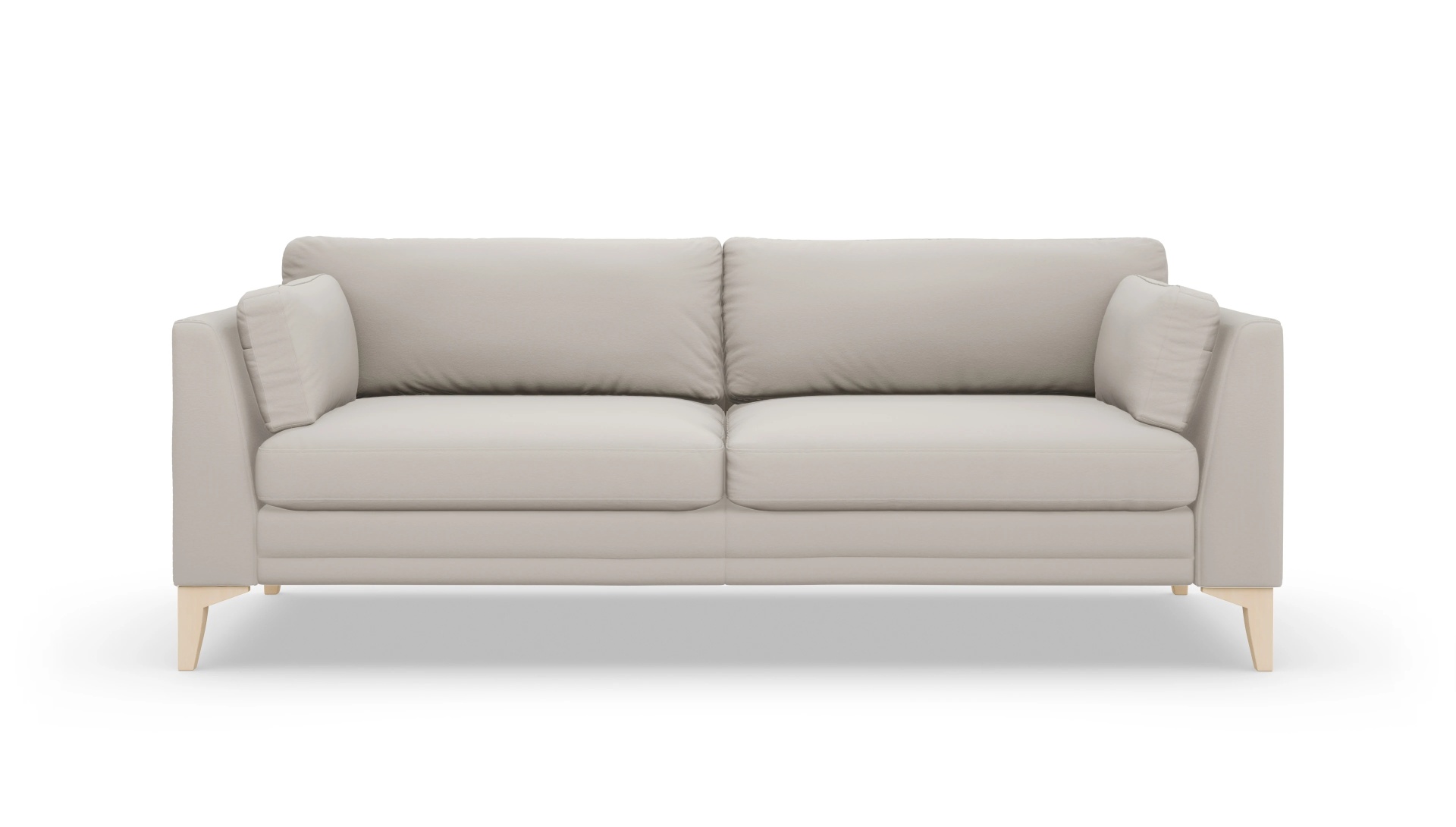 Village Ledersofa Ansicht des Produktes Village 3-Sitzer in Leder grau