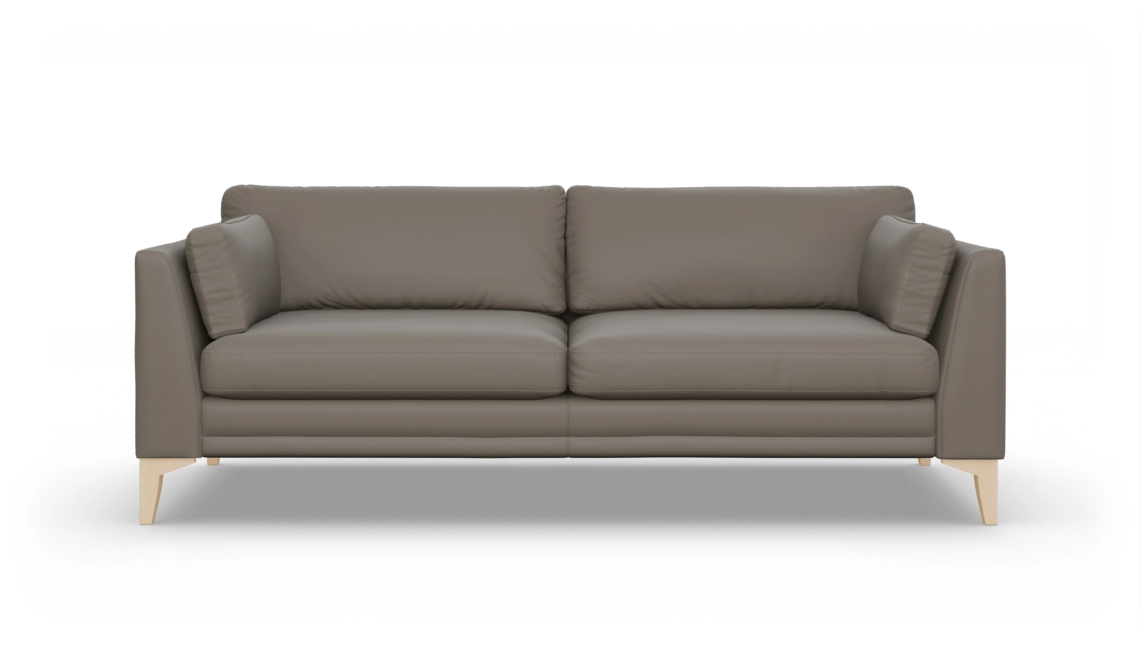 Ansicht des Produktes Village 3-Sitzer in Leder grau