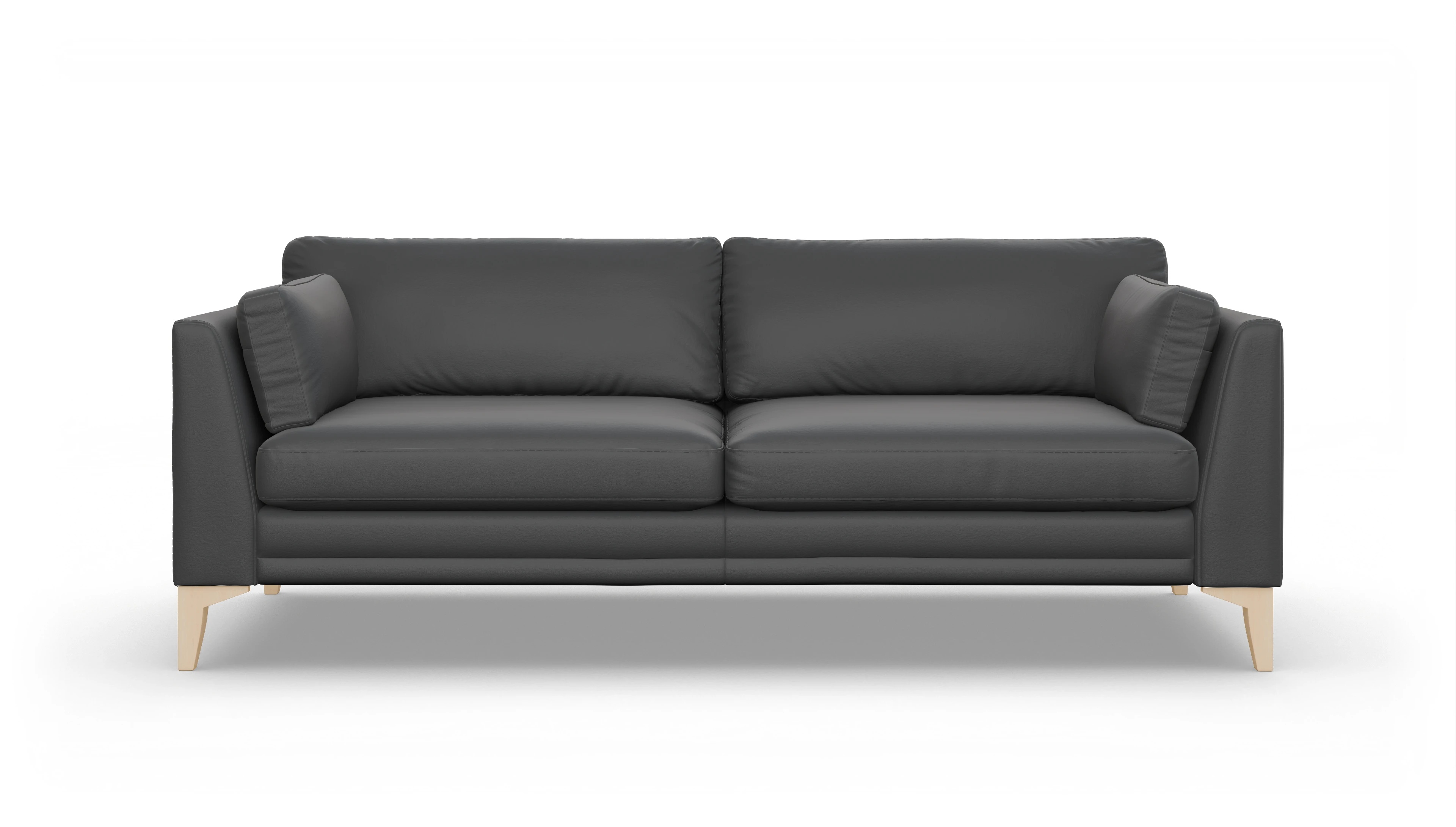 Ansicht des Produktes Village 3-Sitzer in Leder grau