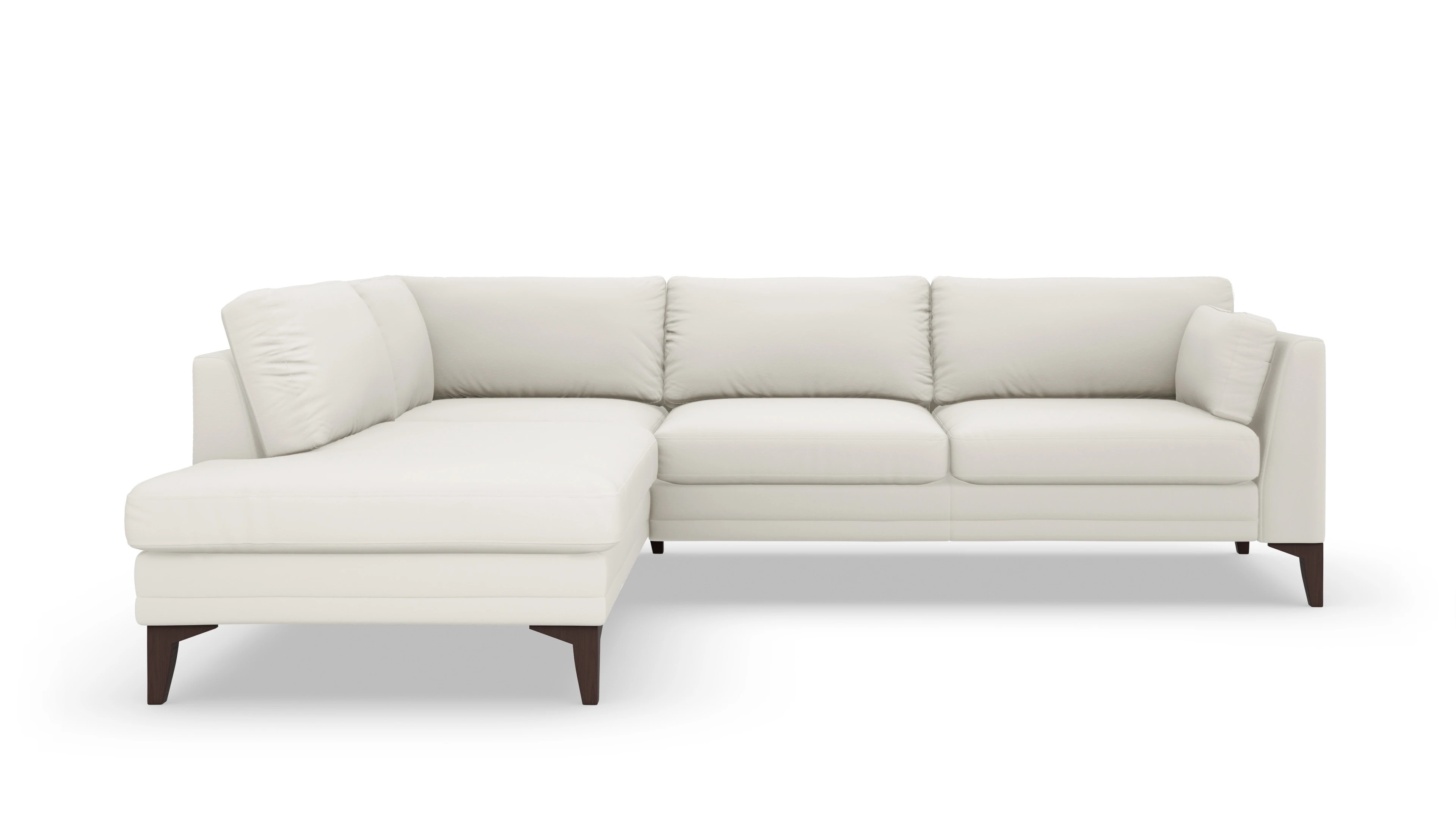 Ansicht des Produktes Village Sofa mit Rec links in Leder weiß