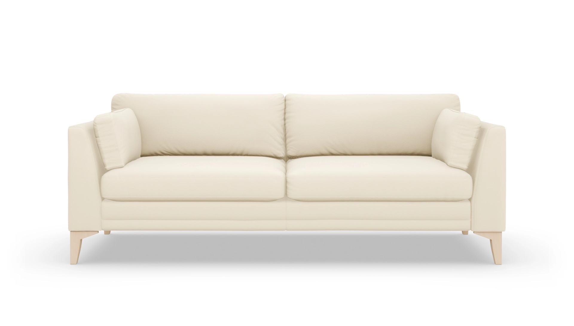 Village Ledersofa Ansicht des Produktes Village 3-Sitzer in Leder weiß