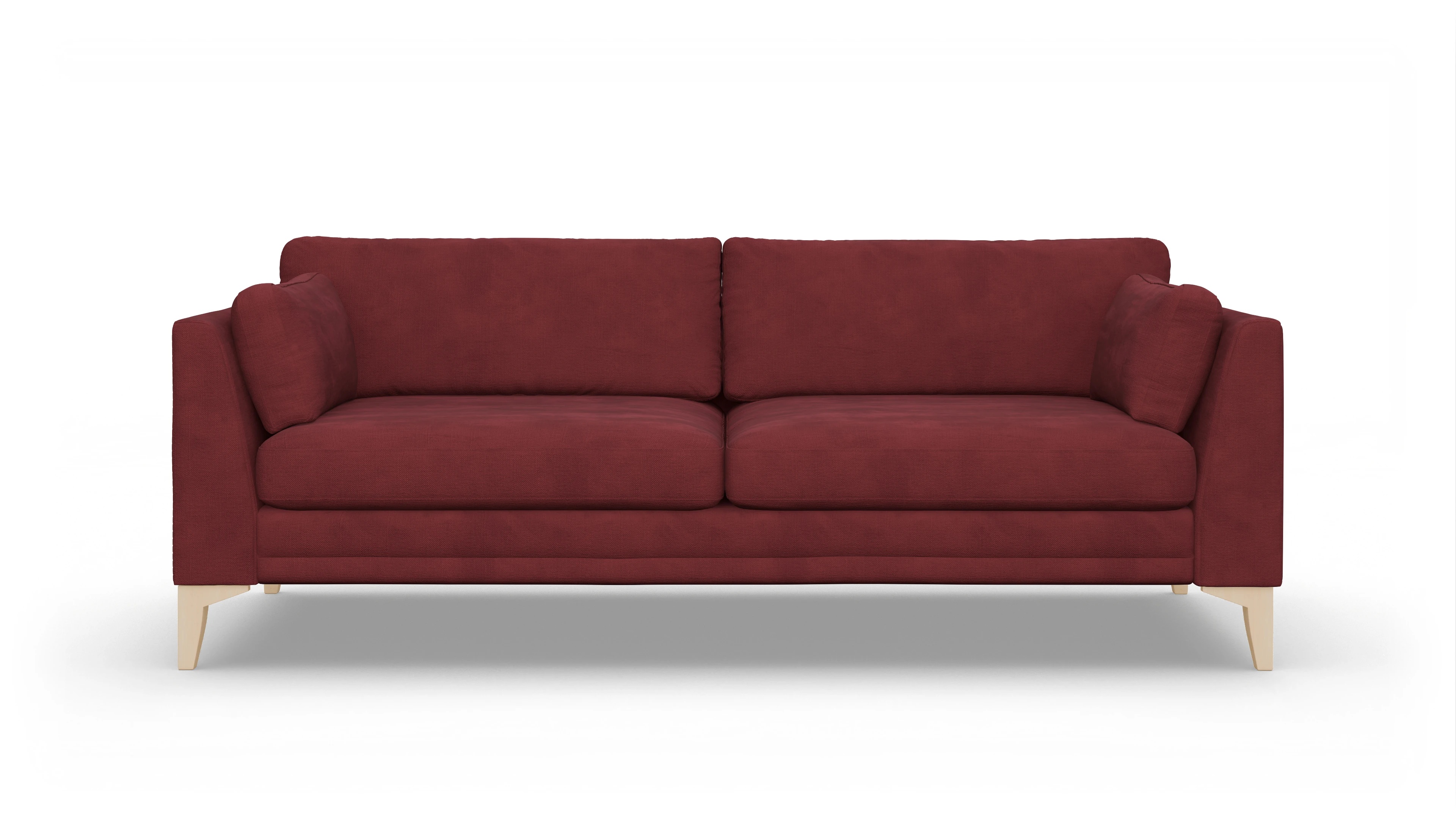 Village Stoffsofa Ansicht des Produktes Village 3-Sitzer in Samt rot