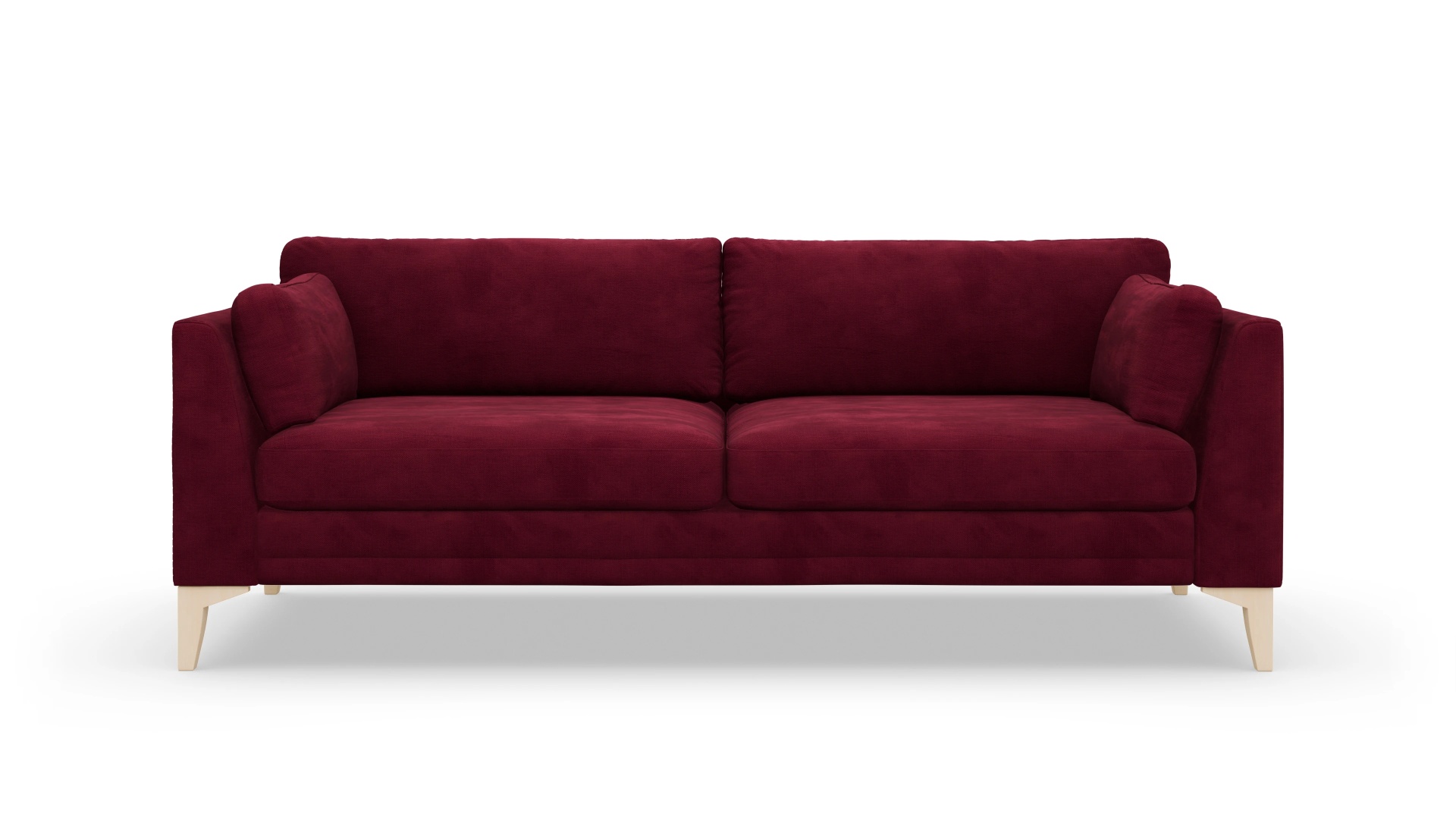 Village Stoffsofa Ansicht des Produktes Village 3-Sitzer in Samt rot