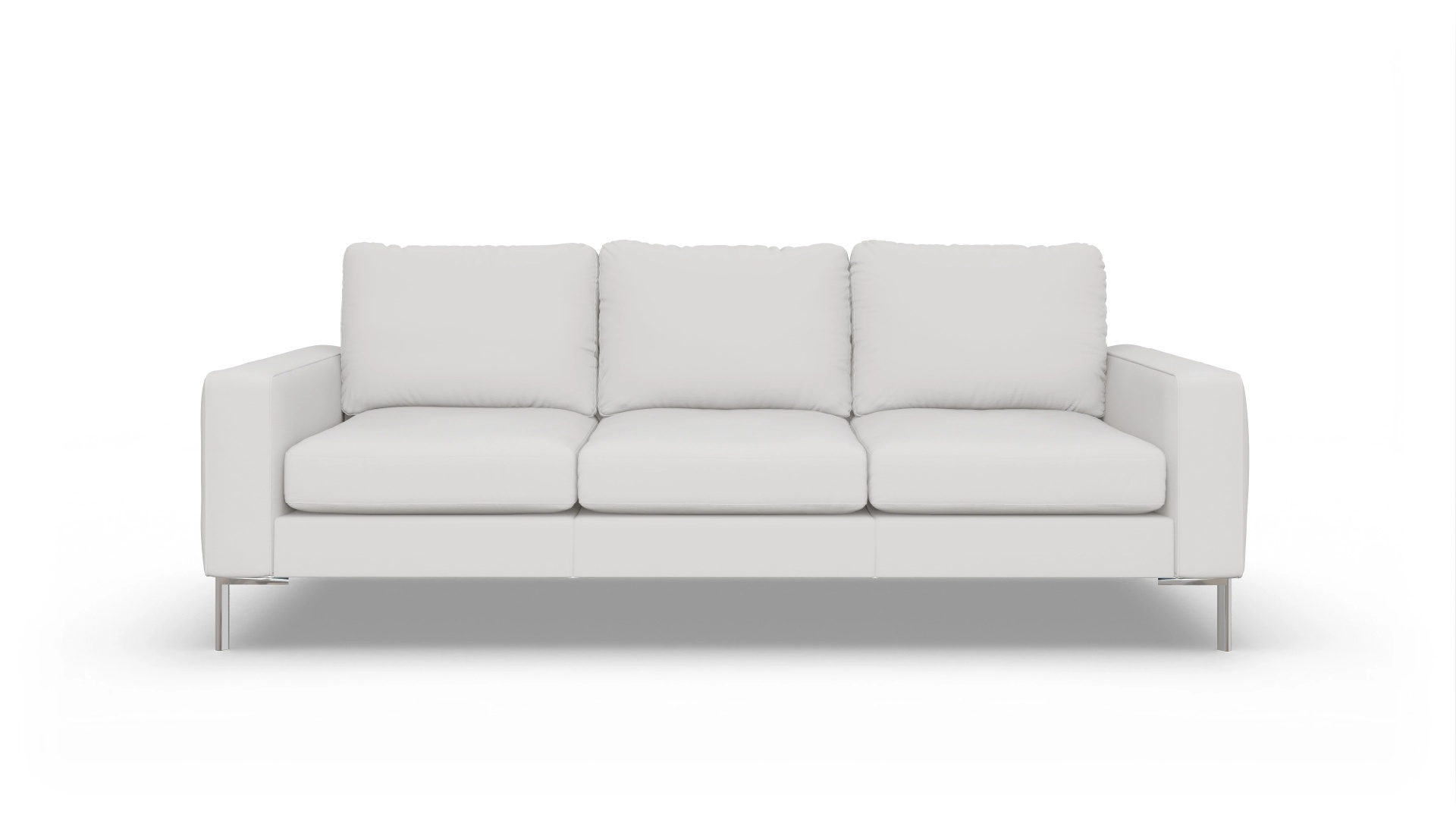 Pinedo Ledersofa Ansicht des Produktes Pinedo 4-Sitzer in Leder weiß