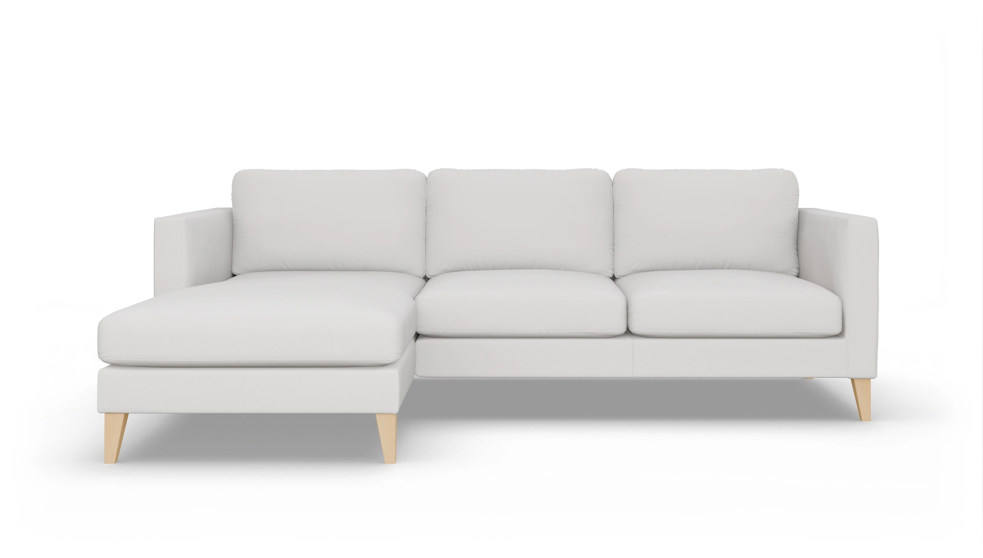 Ansicht des Produktes Montes Sofa mit Rec links in Leder weiß
